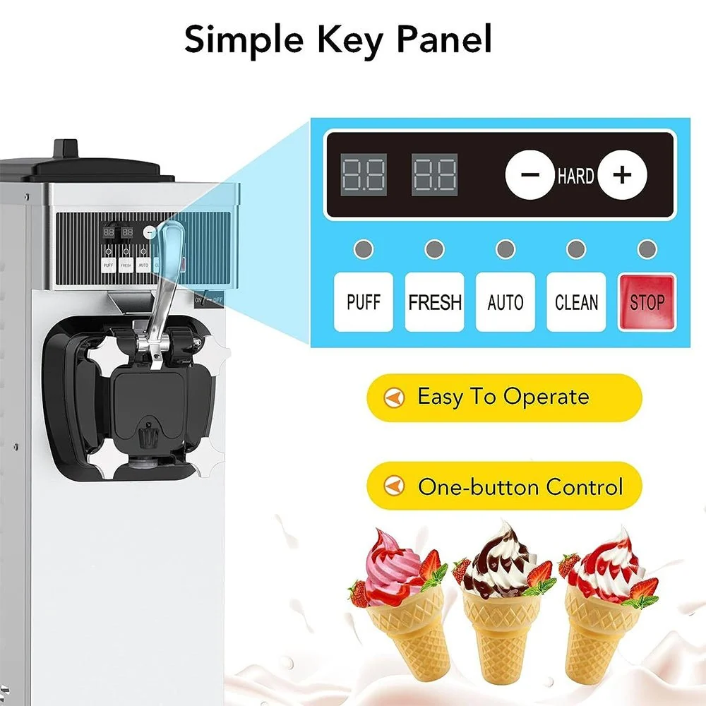Premium Industrial Single Flavor Soft Serve Ice Cream Maker Machine, 1200W (93681752) - Image 4