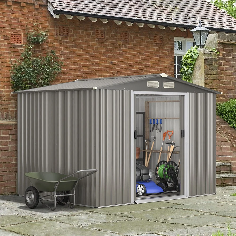 Premium Outdoor Steel Tool Storage Garden Backyard Shed, 8x6' (92674185) - Image 3