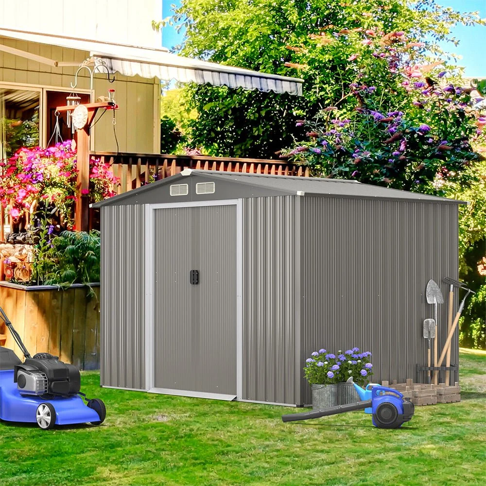 Premium Outdoor Steel Tool Storage Garden Backyard Shed, 8x6' (92674185) - Image 5