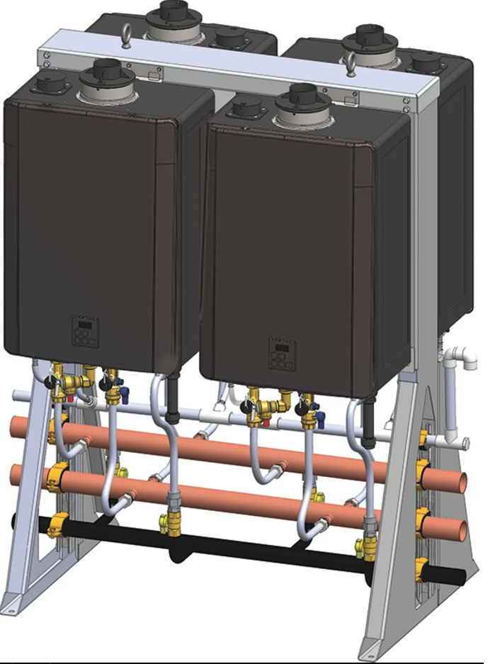 Rinnai Indoor 4-Unit Free Standing Rack – Natural Gas (TRS04CXIN)