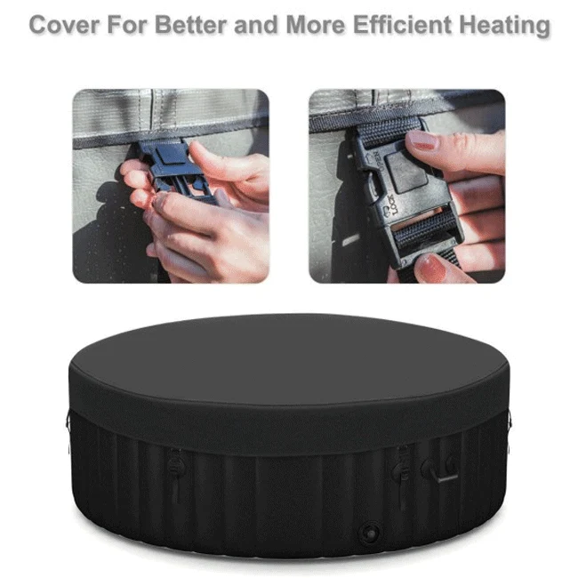 Round Portable Inflatable Blow Up Above Ground Jacuzzi Spa Hot Tub, 71'' - Image 2