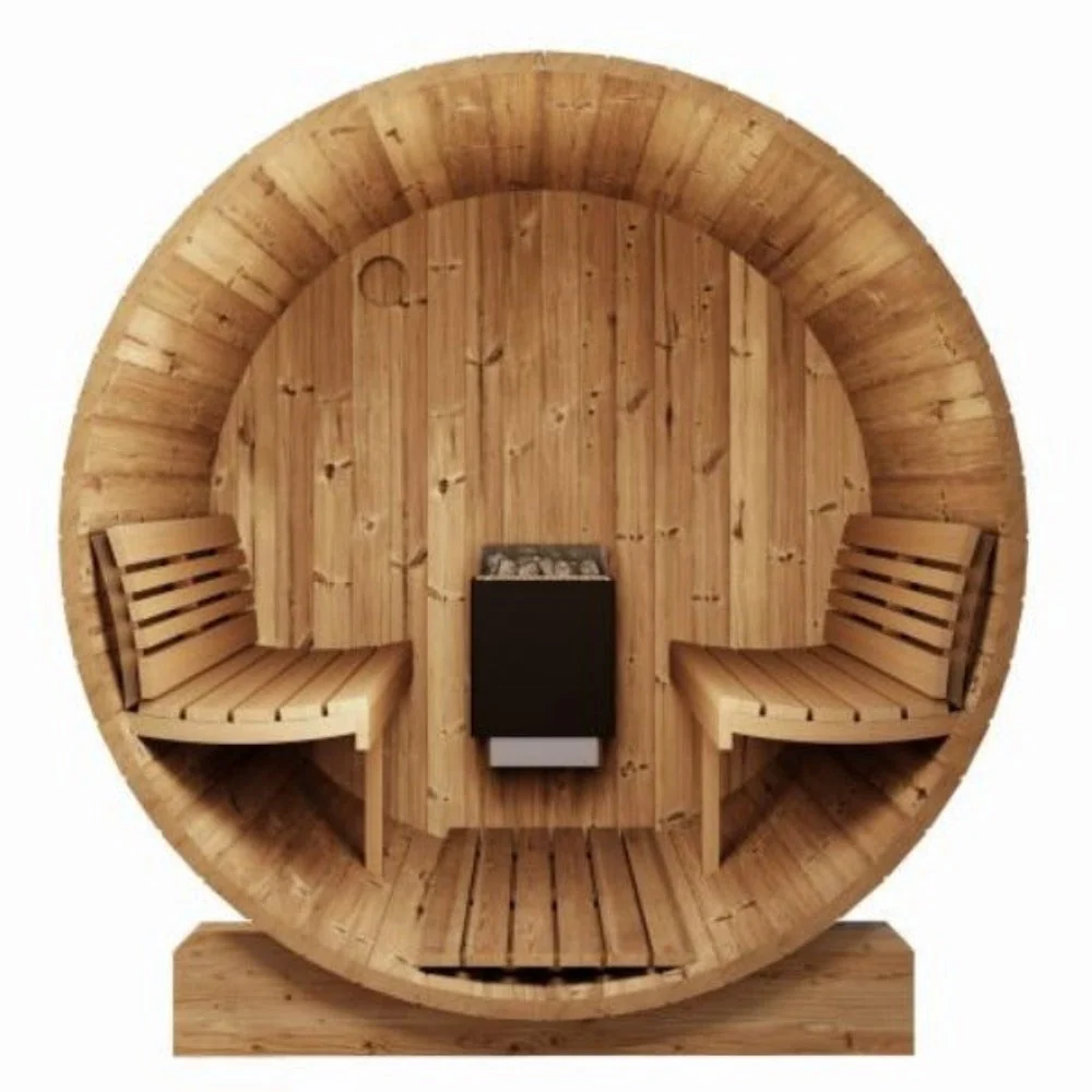 SaunaLife Model E8W Ergo Series 6-Person Outdoor Thermo-Spruce Sauna Barrel [SL-MODELE8W] (SAK92573) - Image 5