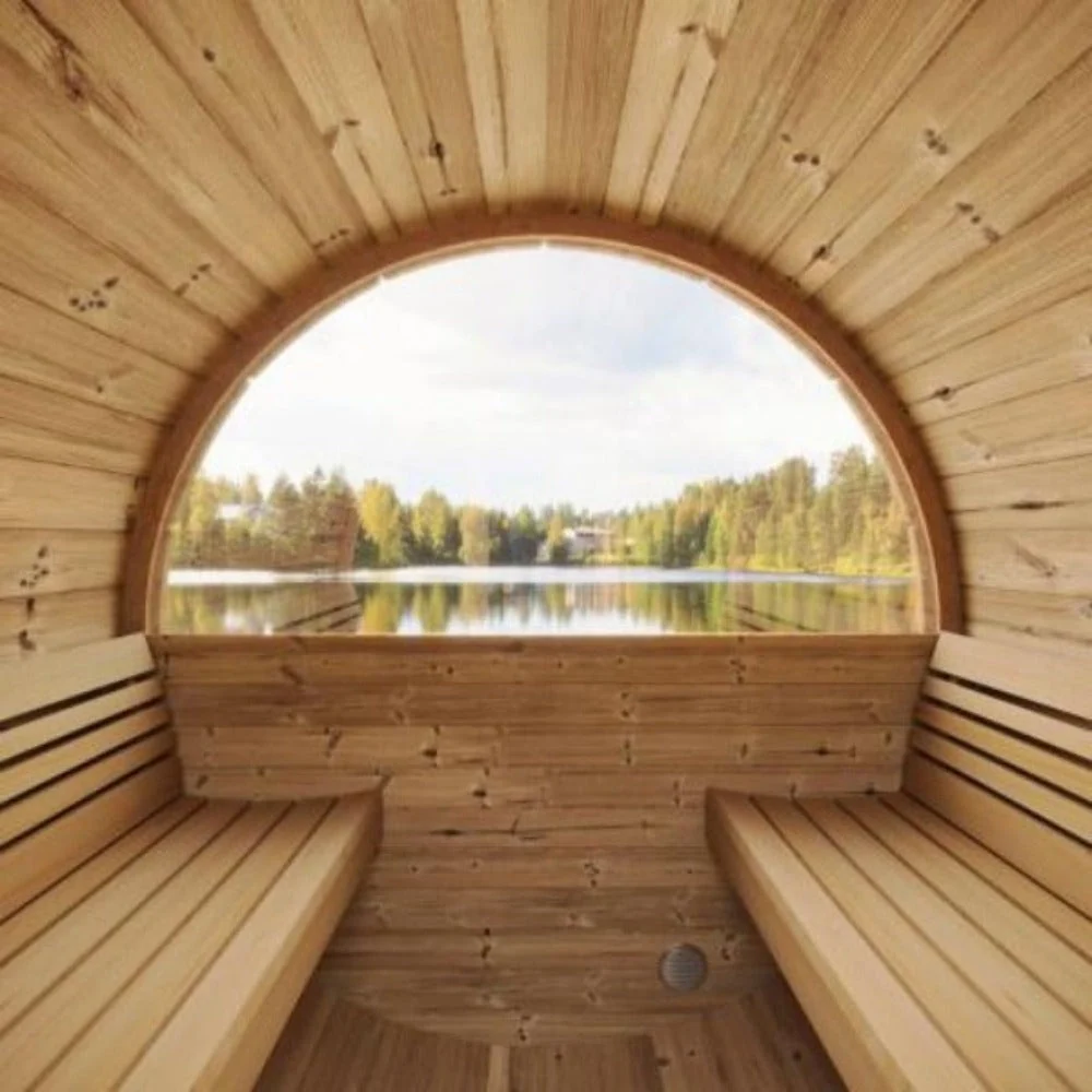 SaunaLife Model E8W Ergo Series 6-Person Outdoor Thermo-Spruce Sauna Barrel [SL-MODELE8W] (SAK92573) - Image 9