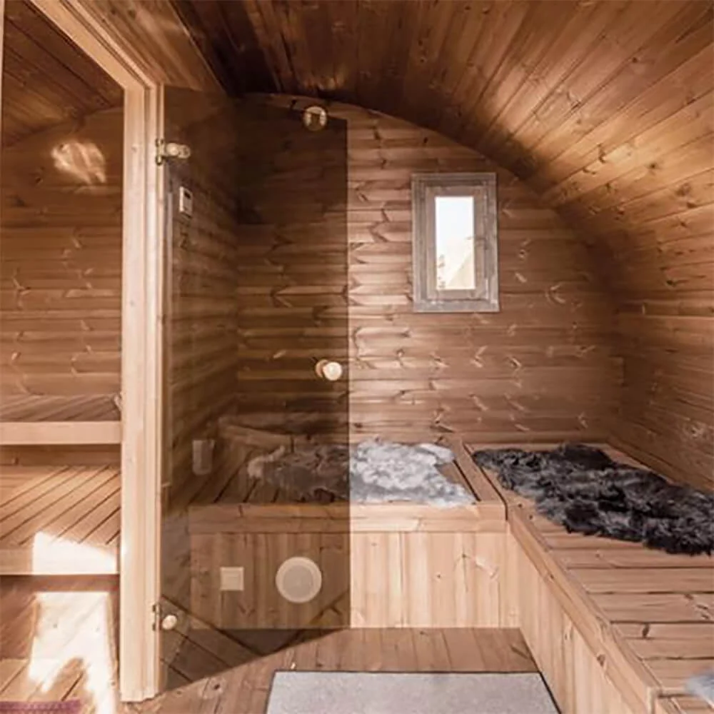 SaunaLife Model G11 8-Person Garden-Series Luxury Wooden Outdoor Home Sauna Kit [SL-MODELG11] (SAK72683) - Image 4