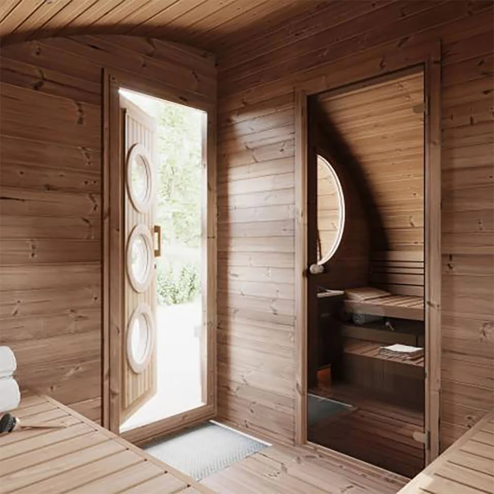 SaunaLife Model G11 8-Person Garden-Series Luxury Wooden Outdoor Home Sauna Kit [SL-MODELG11] (SAK72683) - Image 7