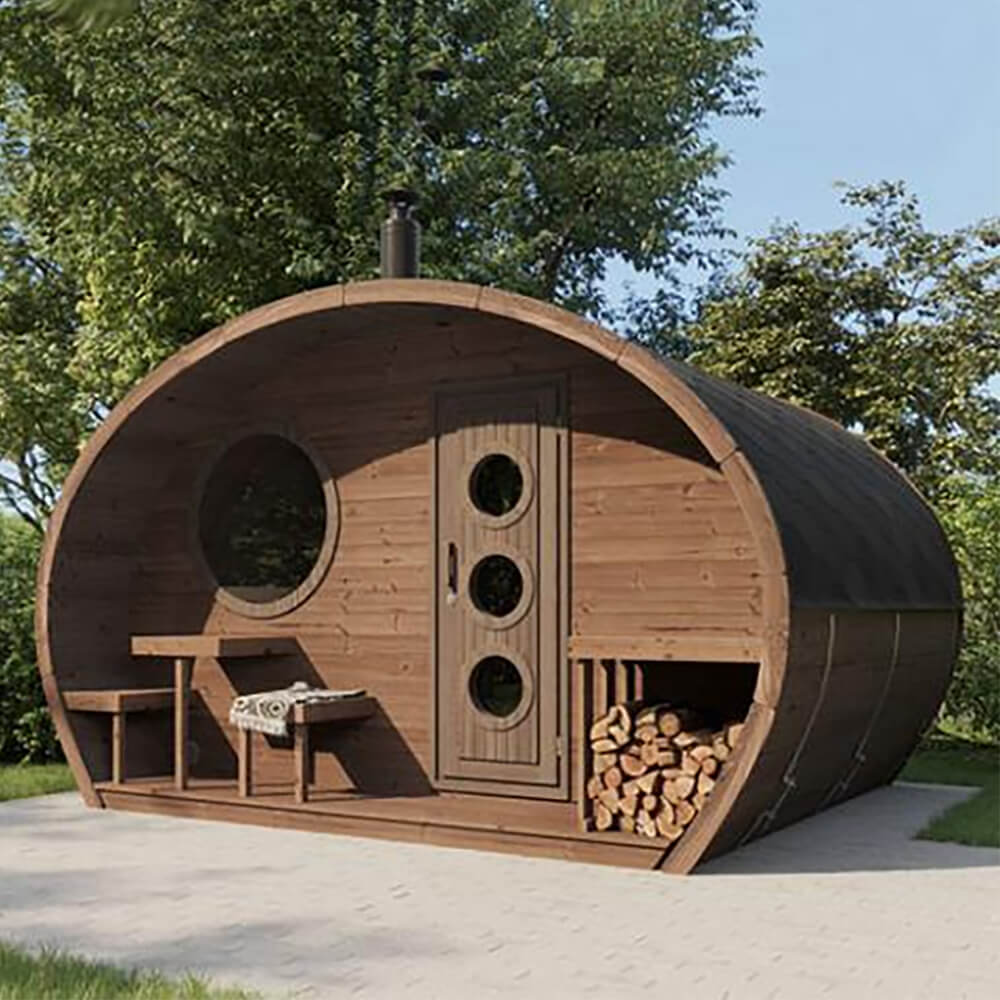 SaunaLife Model G11 8-Person Garden-Series Luxury Wooden Outdoor Home Sauna Kit [SL-MODELG11] (SAK72683) - Image 8