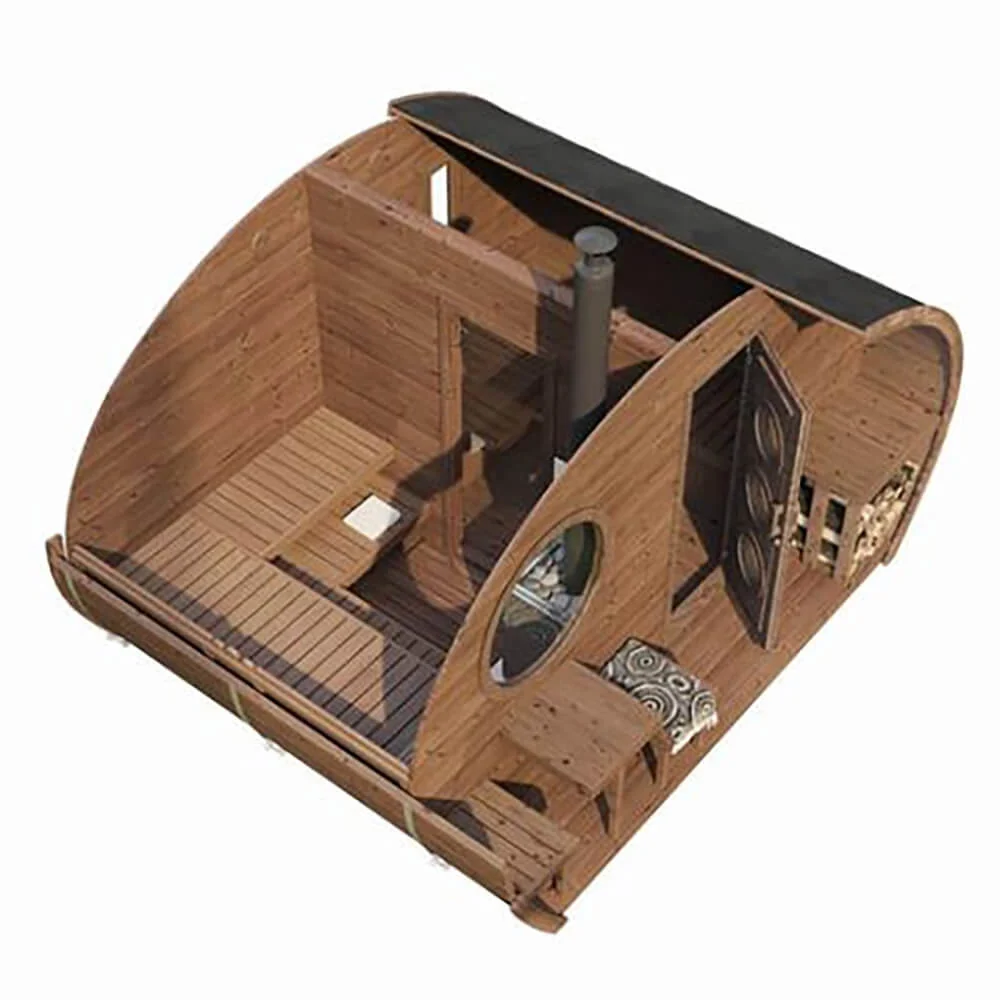 SaunaLife Model G11 8-Person Garden-Series Luxury Wooden Outdoor Home Sauna Kit [SL-MODELG11] (SAK72683) - Image 9