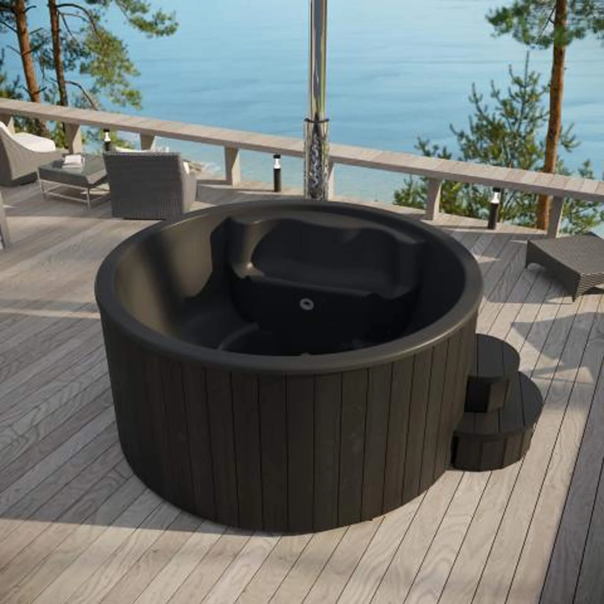 SaunaLife Model S4B Premium 6-Person Home Wood-Burning Hot Tub [SL-MODELS4] (SAK72531) - Image 3