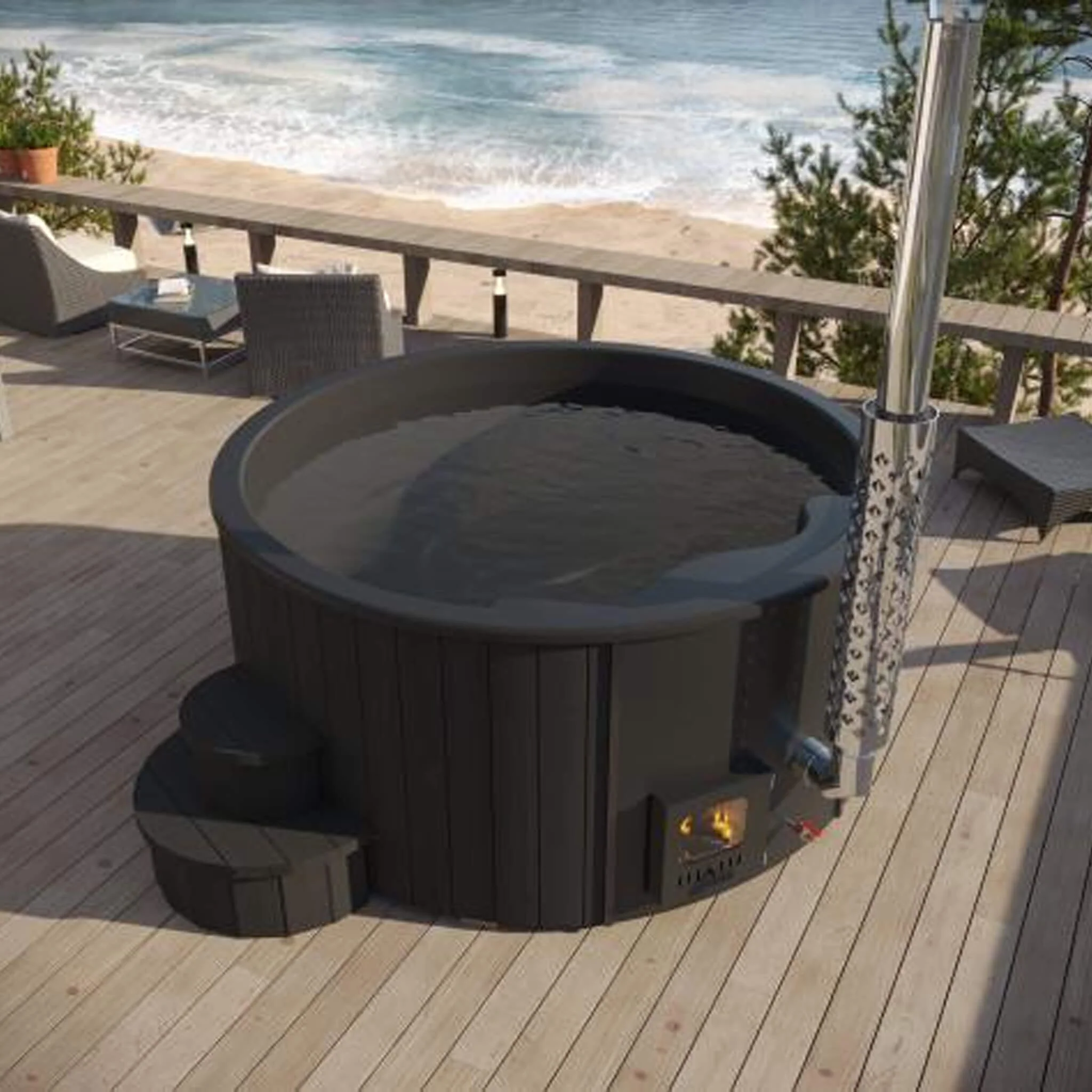SaunaLife Model S4B Premium 6-Person Home Wood-Burning Hot Tub [SL-MODELS4] (SAK72531) - Image 5