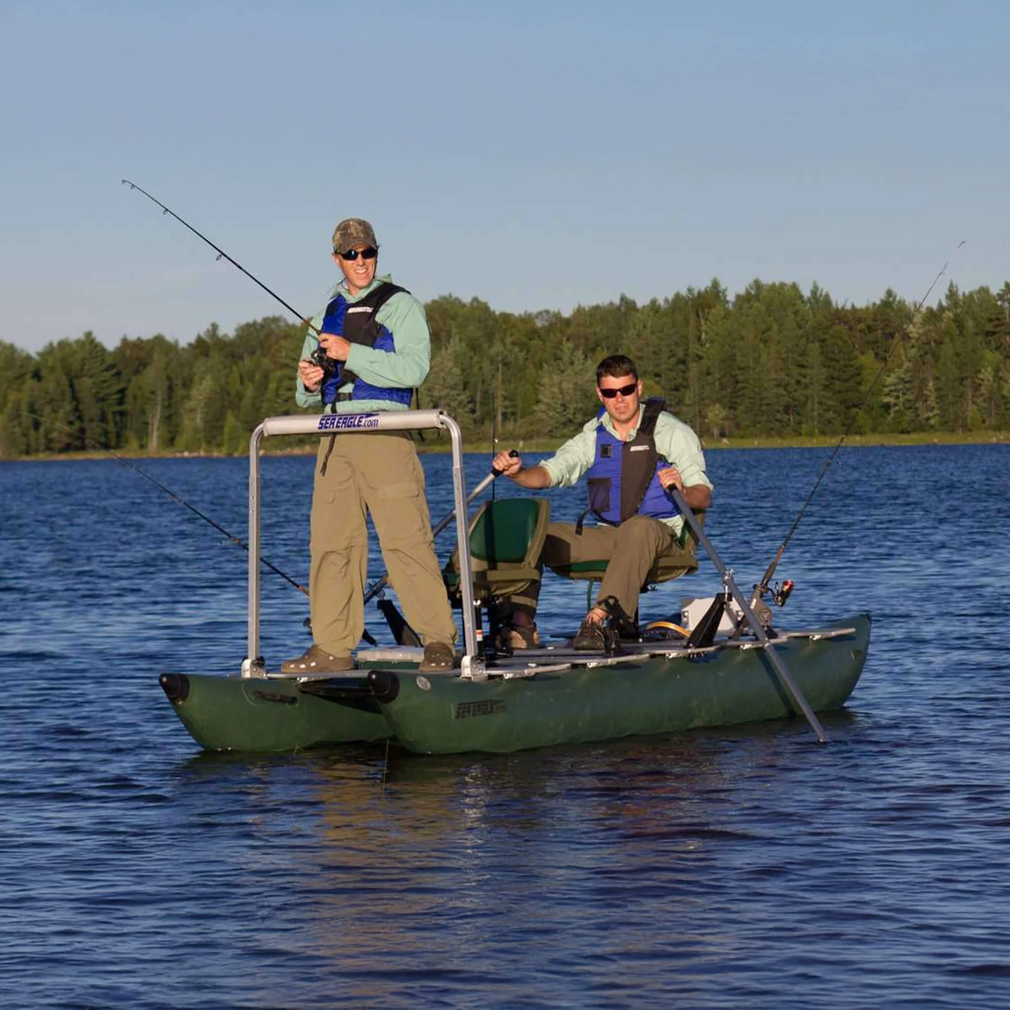 Sea Eagle 375FC FoldCat 2 Persons Inflatable Fishing Lightweight Pontoon Boat [375FC] (SAK34652) - Image 6