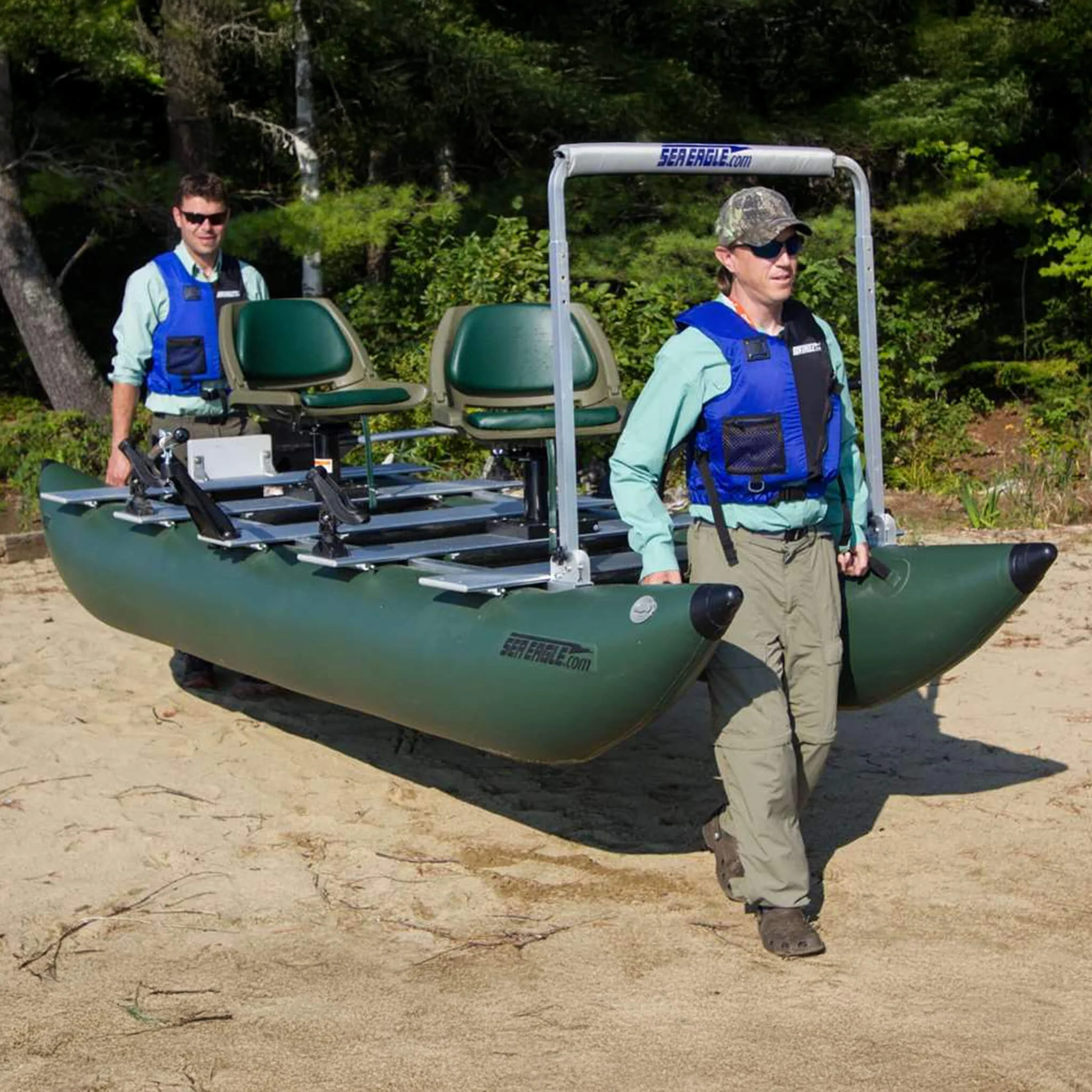 Sea Eagle 375FC FoldCat 2 Persons Inflatable Fishing Lightweight Pontoon Boat [375FC] (SAK34652) - Image 8