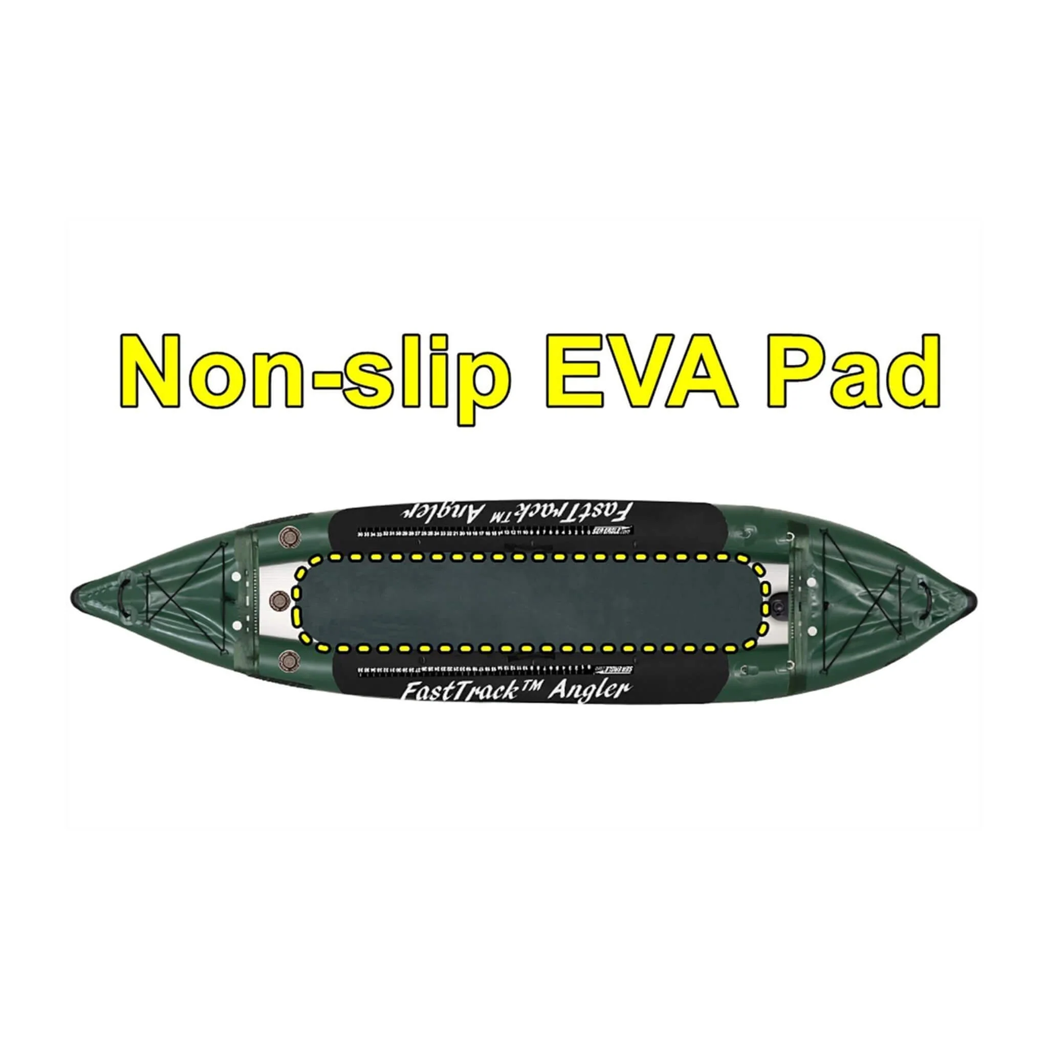 Sea Eagle 385FTA FastTrack 2 Persons Angler Inflatable Hunter Green Fishing Kayak, 12FT [385FTA] (SAK80139) - Image 10