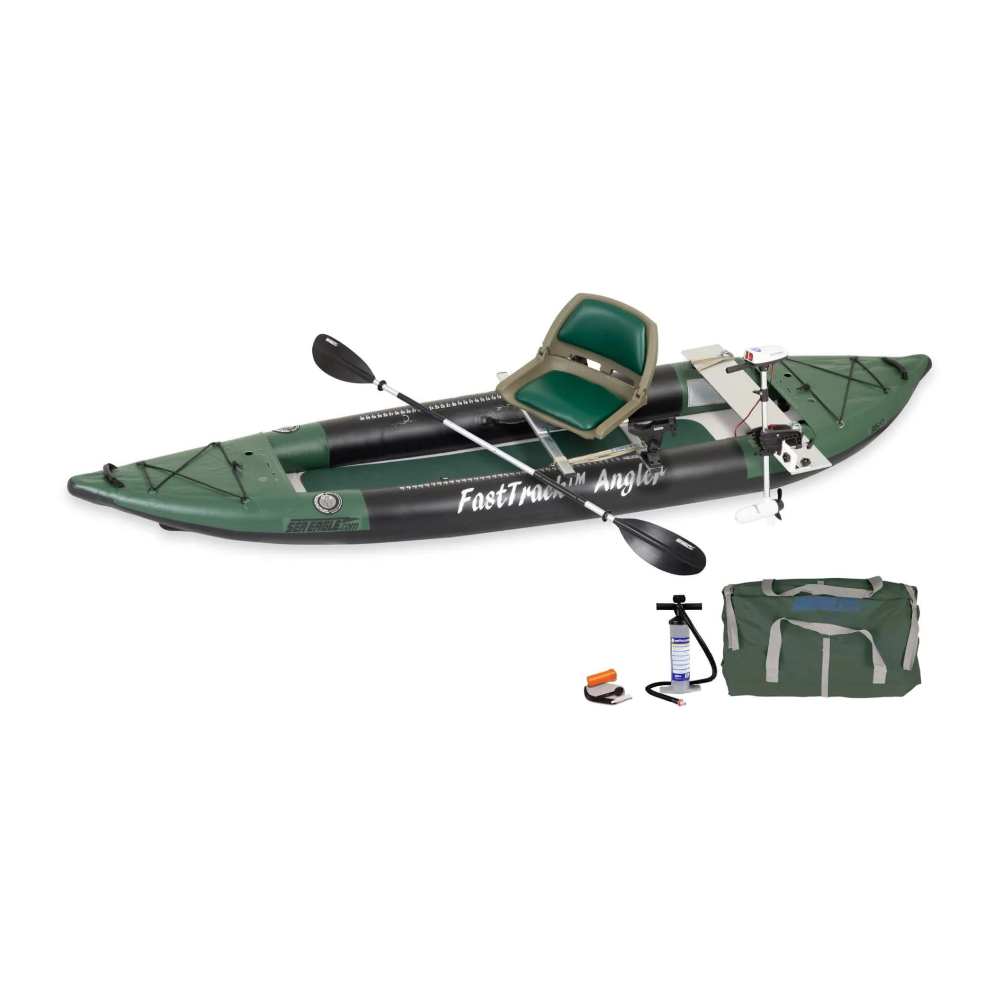 Sea Eagle 385FTA FastTrack 2 Persons Angler Inflatable Hunter Green Fishing Kayak, 12FT [385FTA] (SAK80139) - Image 19