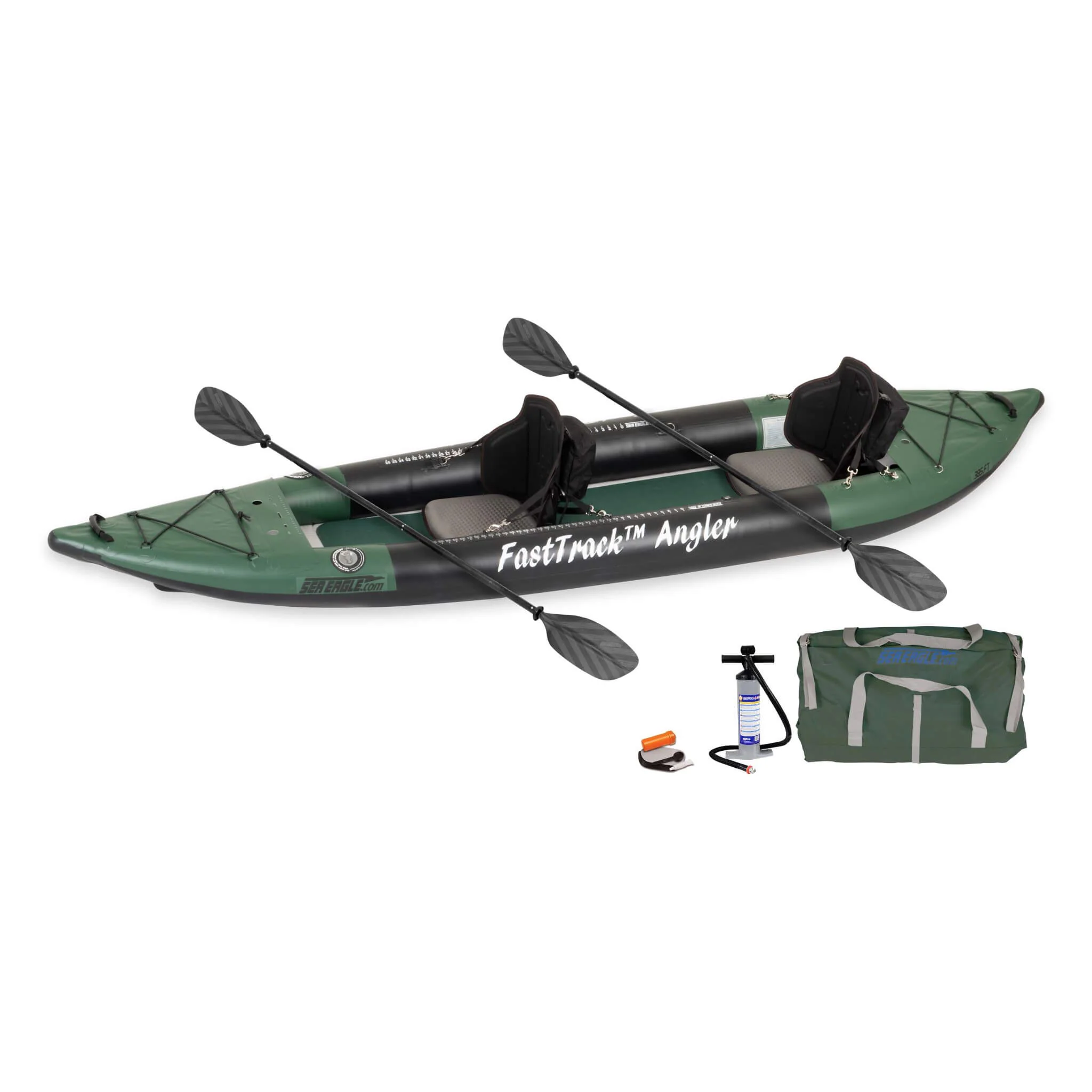 Sea Eagle 385FTA FastTrack 2 Persons Angler Inflatable Hunter Green Fishing Kayak, 12FT [385FTA] (SAK80139) - Image 20