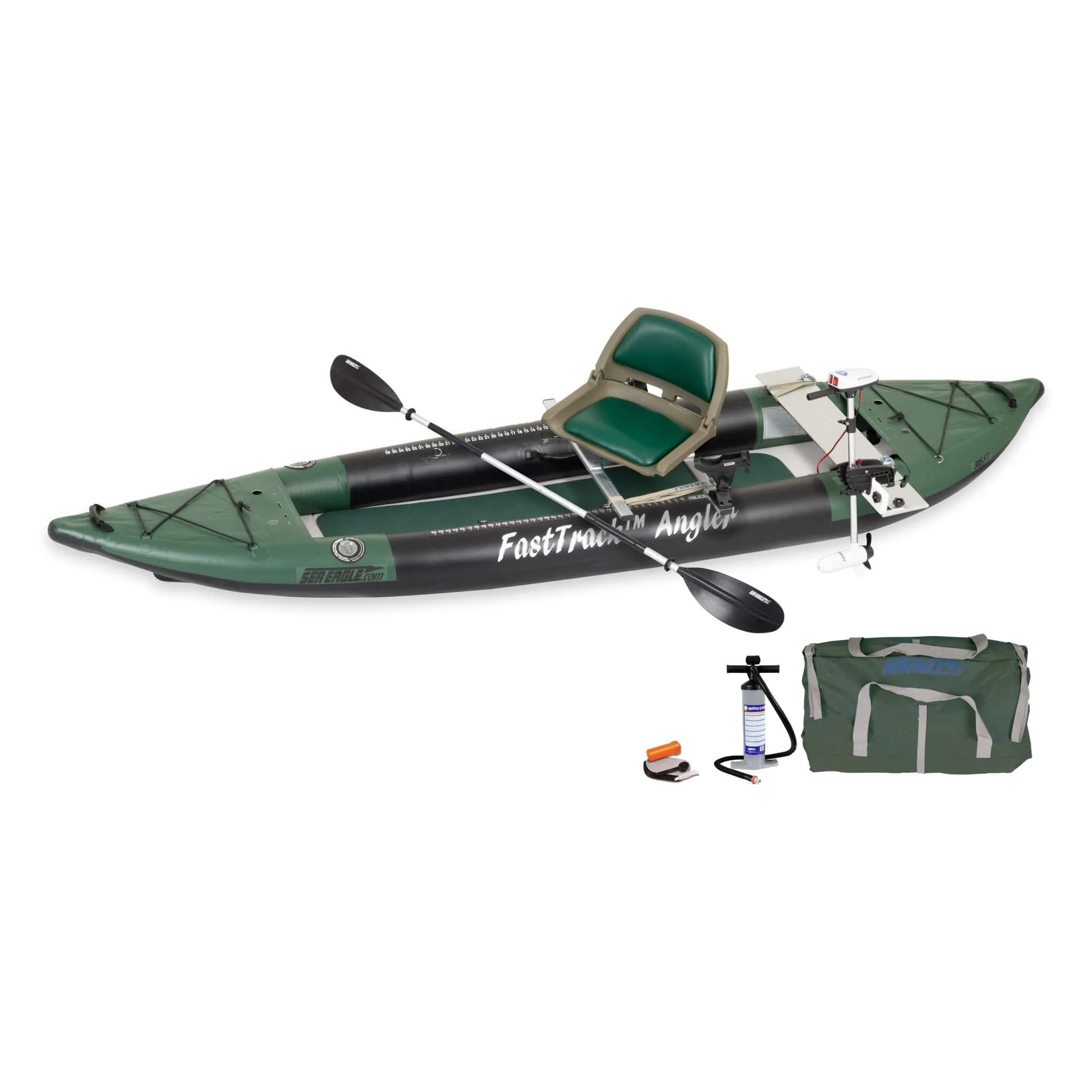Sea Eagle 385FTA FastTrack 2 Persons Angler Inflatable Hunter Green Fishing Kayak, 12FT [385FTA] (SAK80139) - Image 21