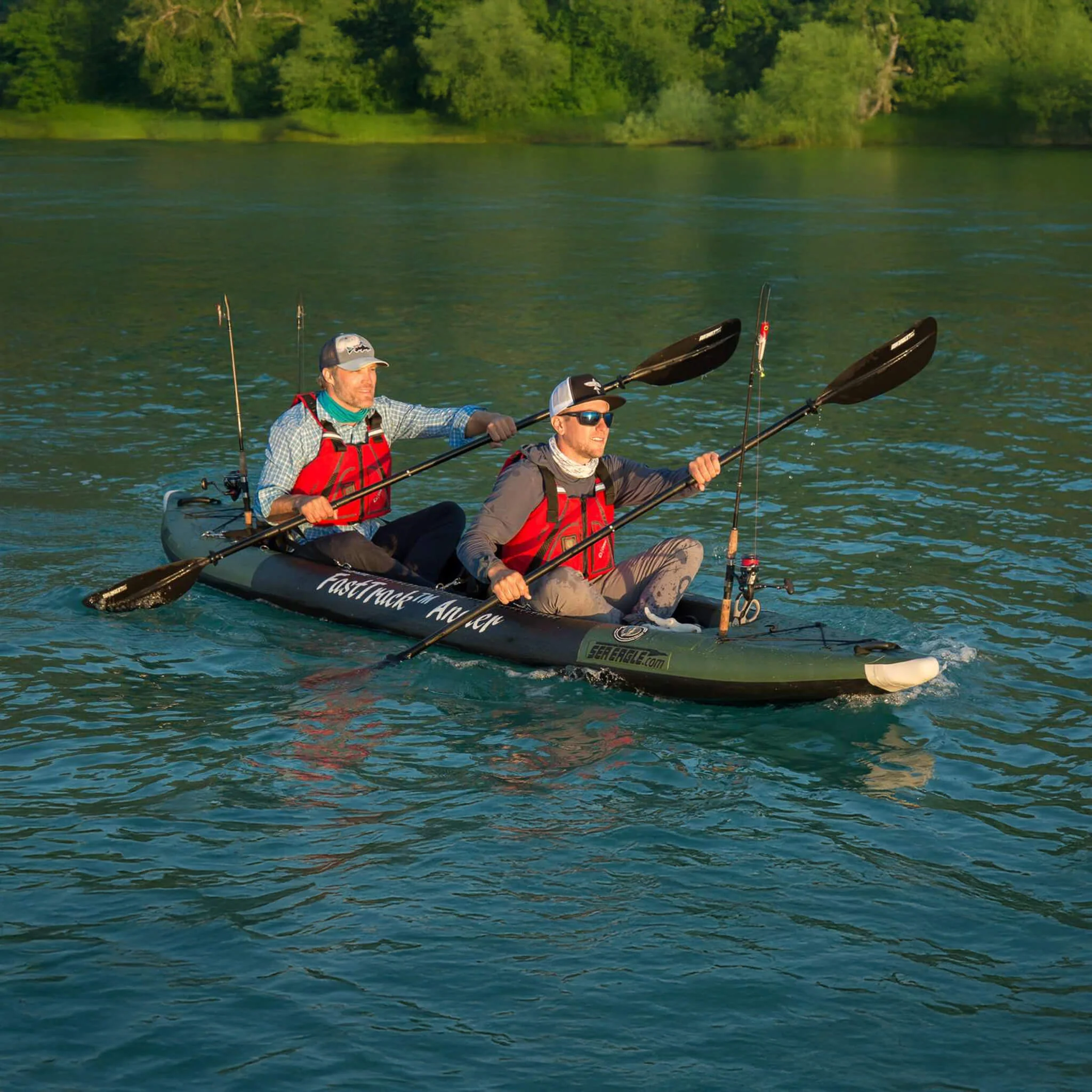 Sea Eagle 385FTA FastTrack 2 Persons Angler Inflatable Hunter Green Fishing Kayak, 12FT [385FTA] (SAK80139) - Image 5