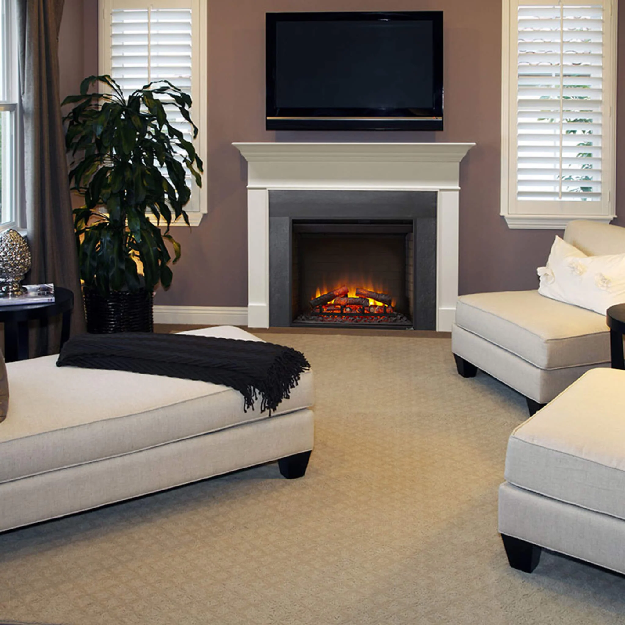 Simplifire Built-In Traditional Electric Fireplace [SF-BI36-EB] - Image 7