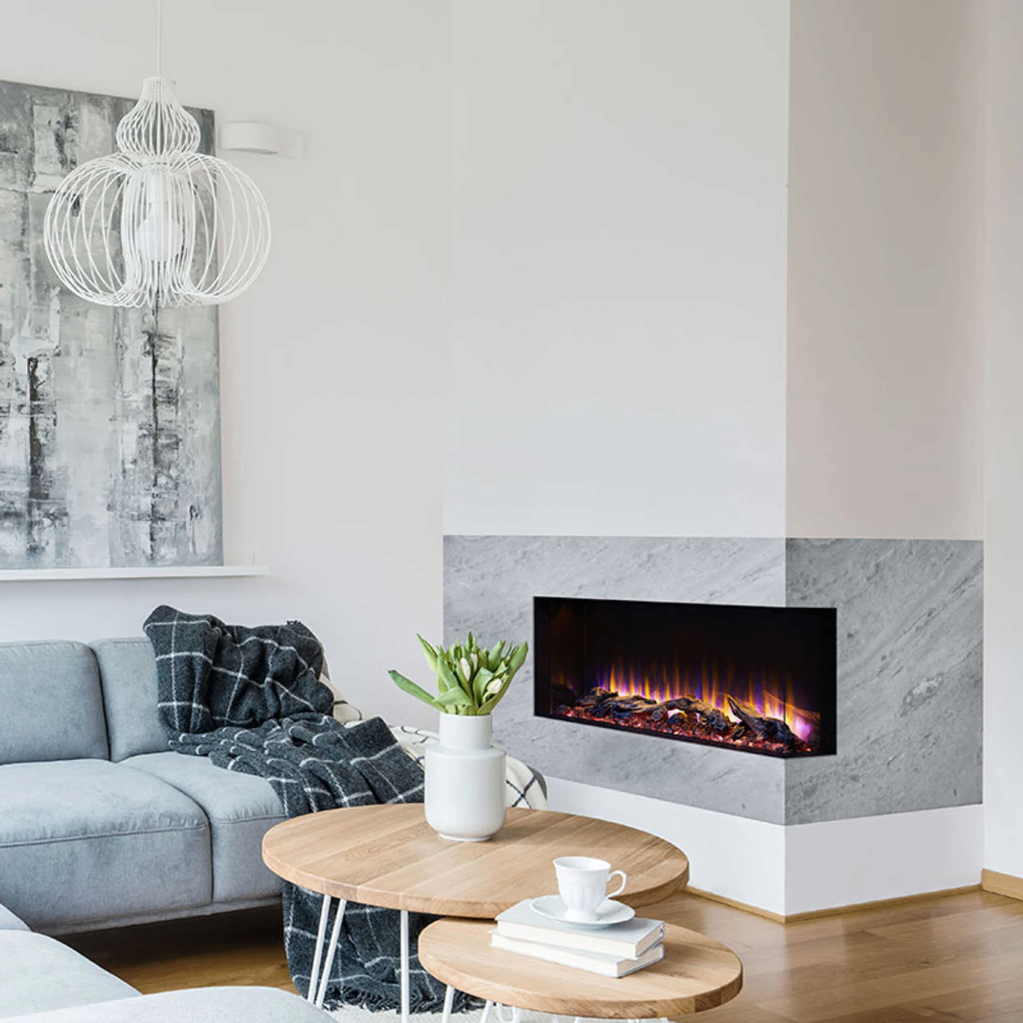Simplifire Scion Trinity 3-Side Linear Electric Fireplace [SF-SCT55/43-BK] - Image 5