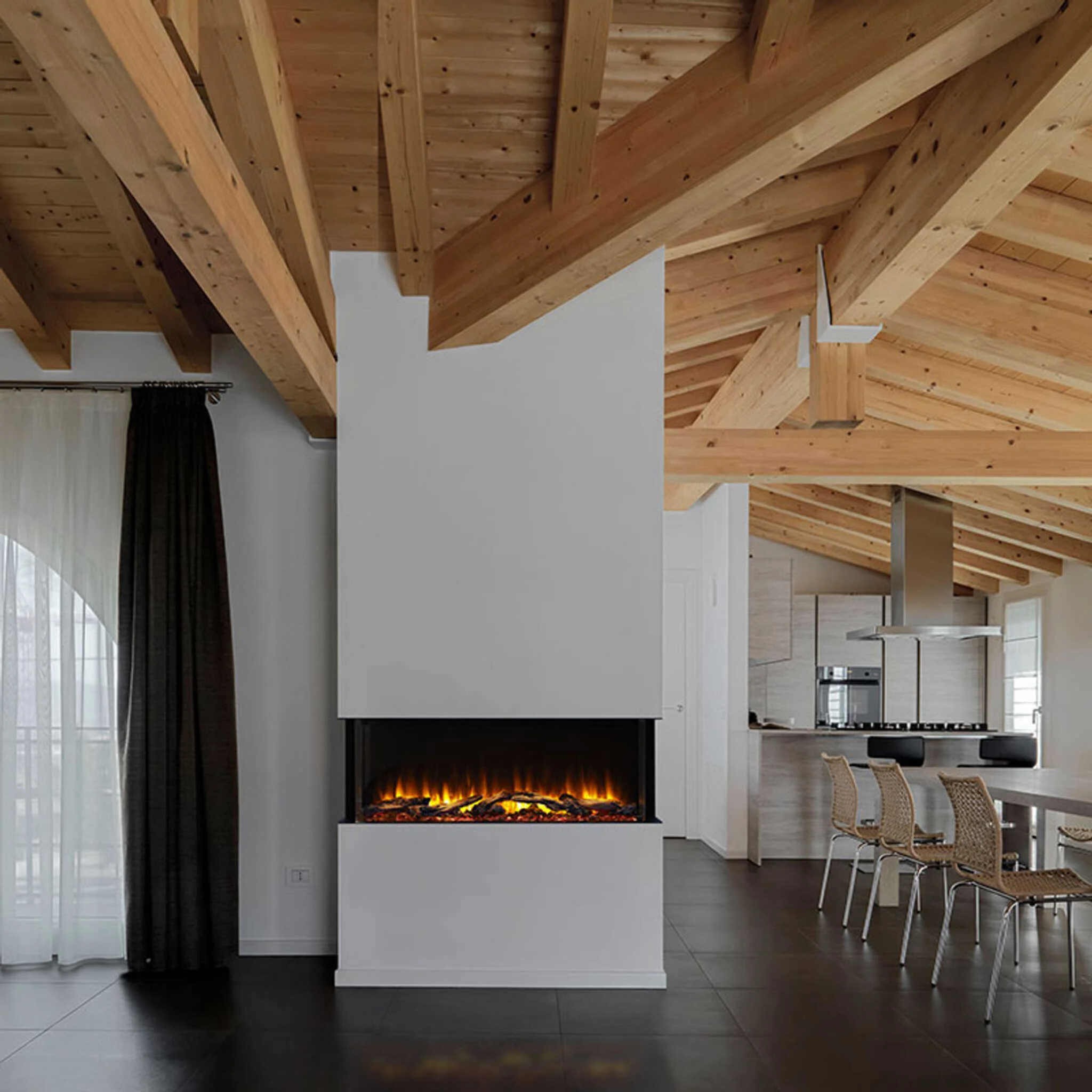 Simplifire Scion Trinity 3-Side Linear Electric Fireplace [SF-SCT55/43-BK] - Image 8