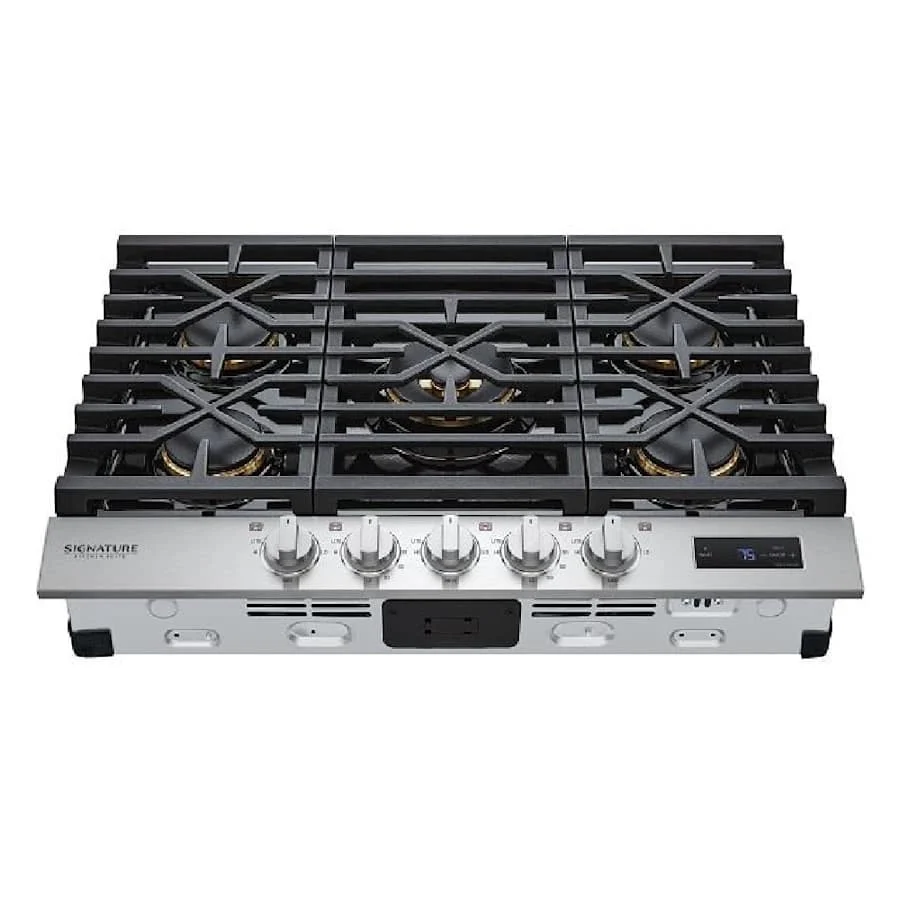 SKS 30" Gas Cooktop with 5 Brass Burners, Stainless Steel – SKSGT3054S