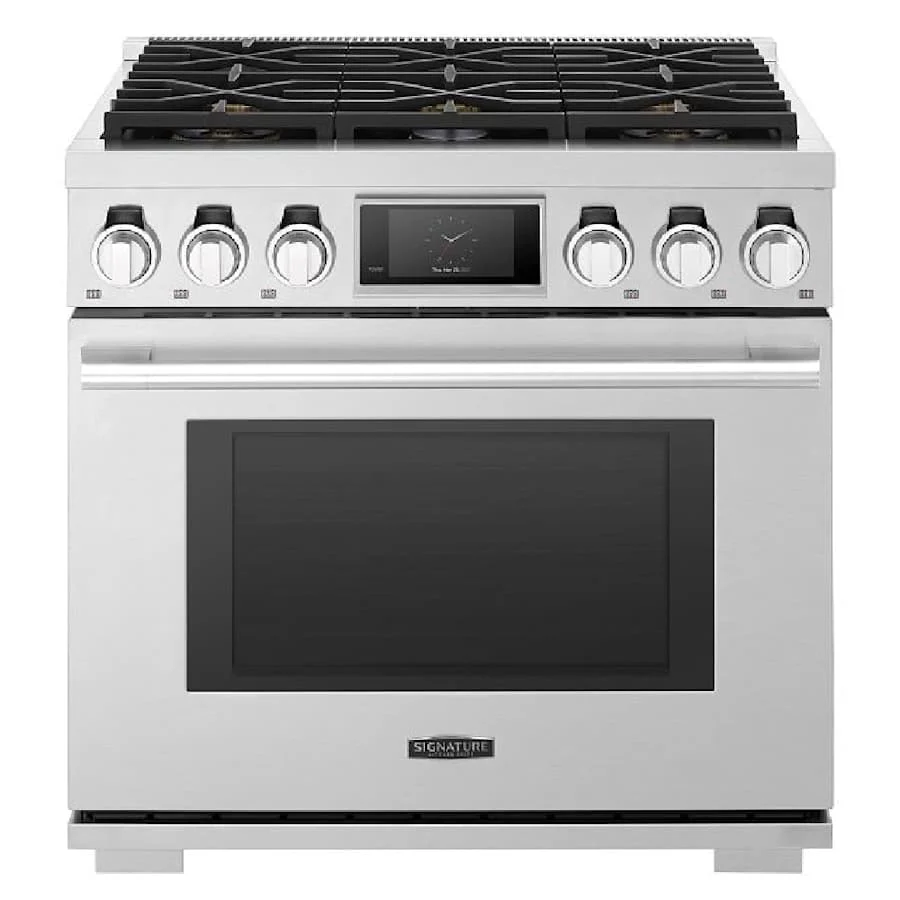 SKS 36" Dual-Fuel Pro Range with 6 Burners, Stainless Steel – SKSDR360S
