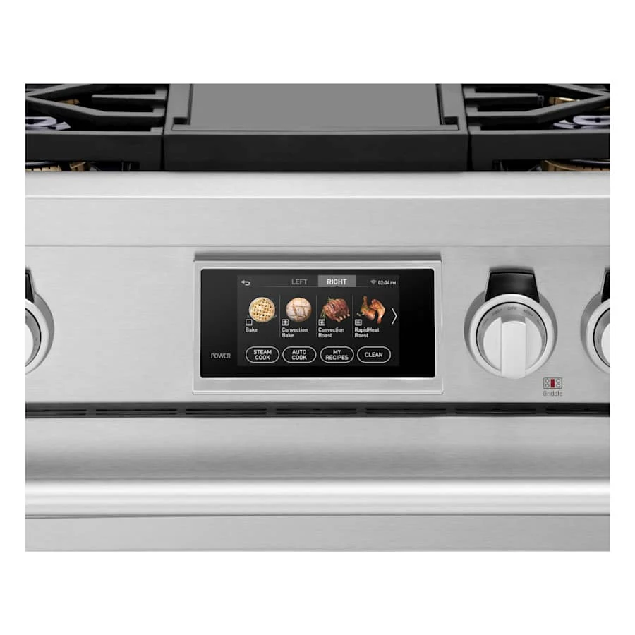 SKS 36" Dual-Fuel Pro Range with Steam-Combi Oven & Griddle, Stainless Steel – SKSDR360GS - Image 4