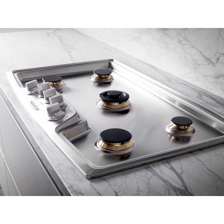 SKS 36" Gas Cooktop with 5 Brass Burners, Stainless Steel – SKSGT3654S - Image 3
