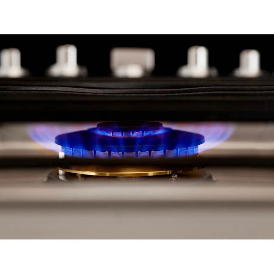 SKS 36" Gas Cooktop with 5 Brass Burners, Stainless Steel – SKSGT3654S - Image 4