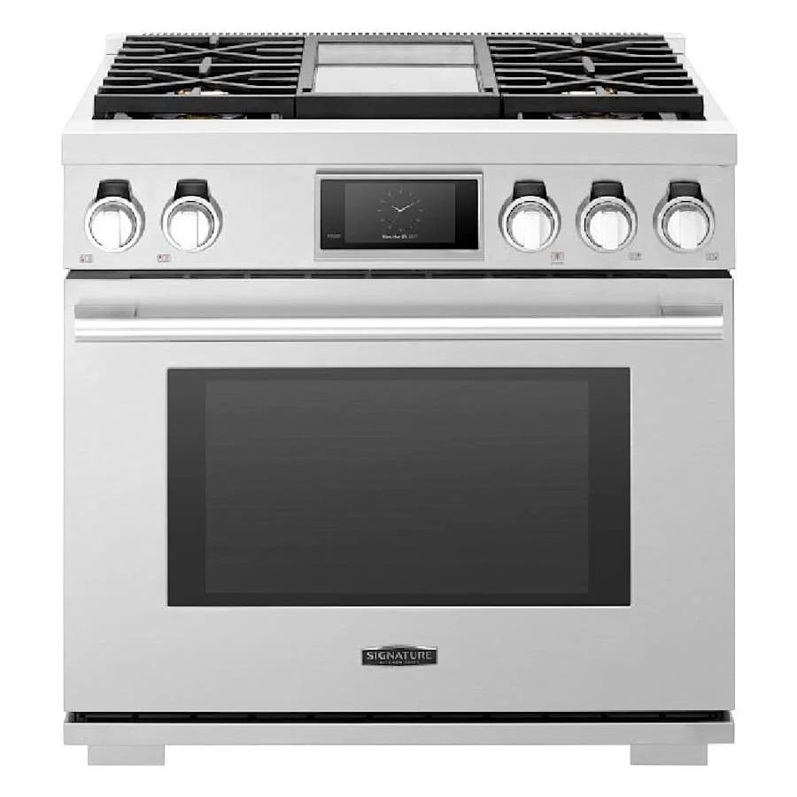 SKS 36" Gas Pro Range with 4 Burners & Griddle, Stainless Steel – SKSGR360GS