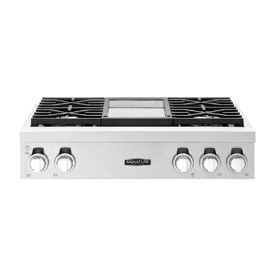 SKS 36" Gas Pro Rangetop with 4 Burners & Griddle, Stainless Steel – SKSRT360GS