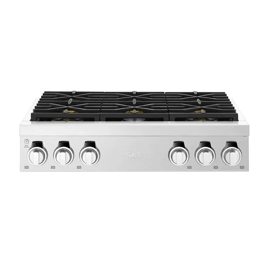 SKS 36" Pro Rangetop with 6 Burners, Stainless Steel – SKSRT360S