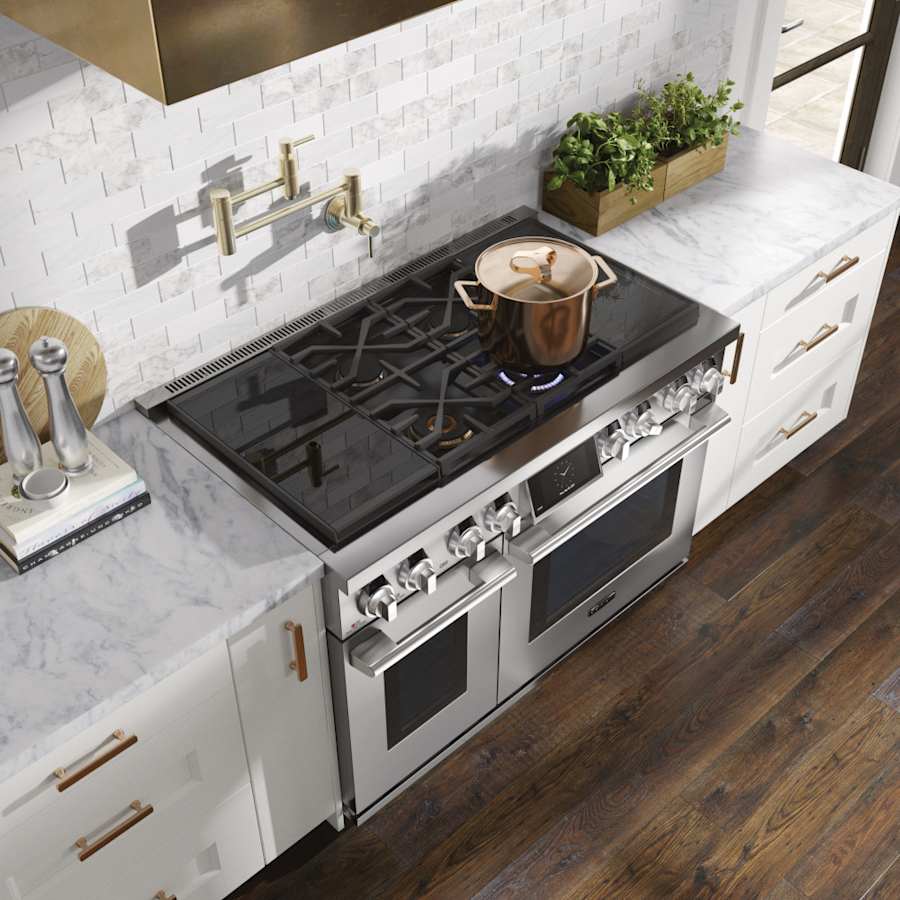 SKS 48" Dual-Fuel Pro Range with Sous Vide & Induction, Stainless Steel – SKSDR480SIS - Image 3