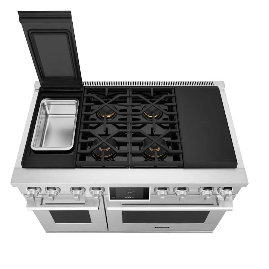 SKS 48" Dual-Fuel Pro Range with Sous Vide & Induction, Stainless Steel – SKSDR480SIS - Image 8
