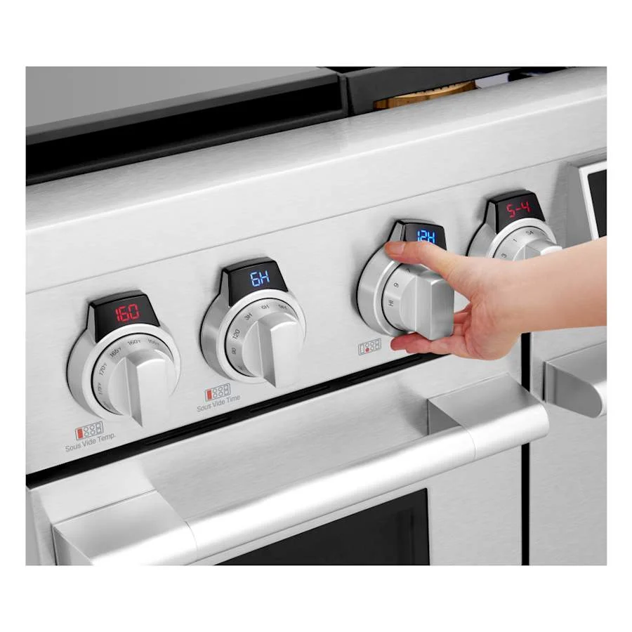 SKS 48" Dual-Fuel Pro Range with Sous Vide & Induction, Stainless Steel – SKSDR480SIS - Image 9