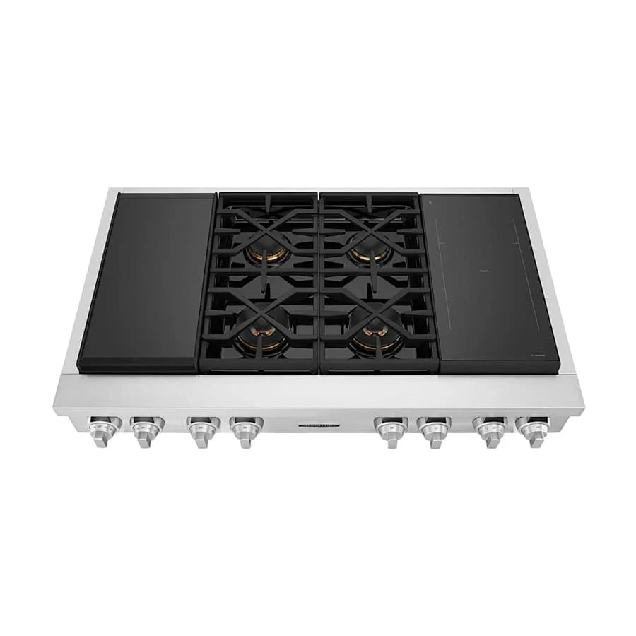 SKS 48" Dual‑Fuel Pro Rangetop with Sous Vide & Induction, Stainless Steel – SKSRT480SIS - Image 3