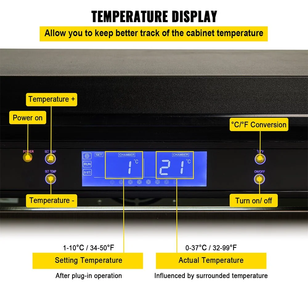 Small Double Drawer Stainless Steel Built-In Undercounter Beverage Refrigerator, 5.1 Cu.Ft. - Image 8