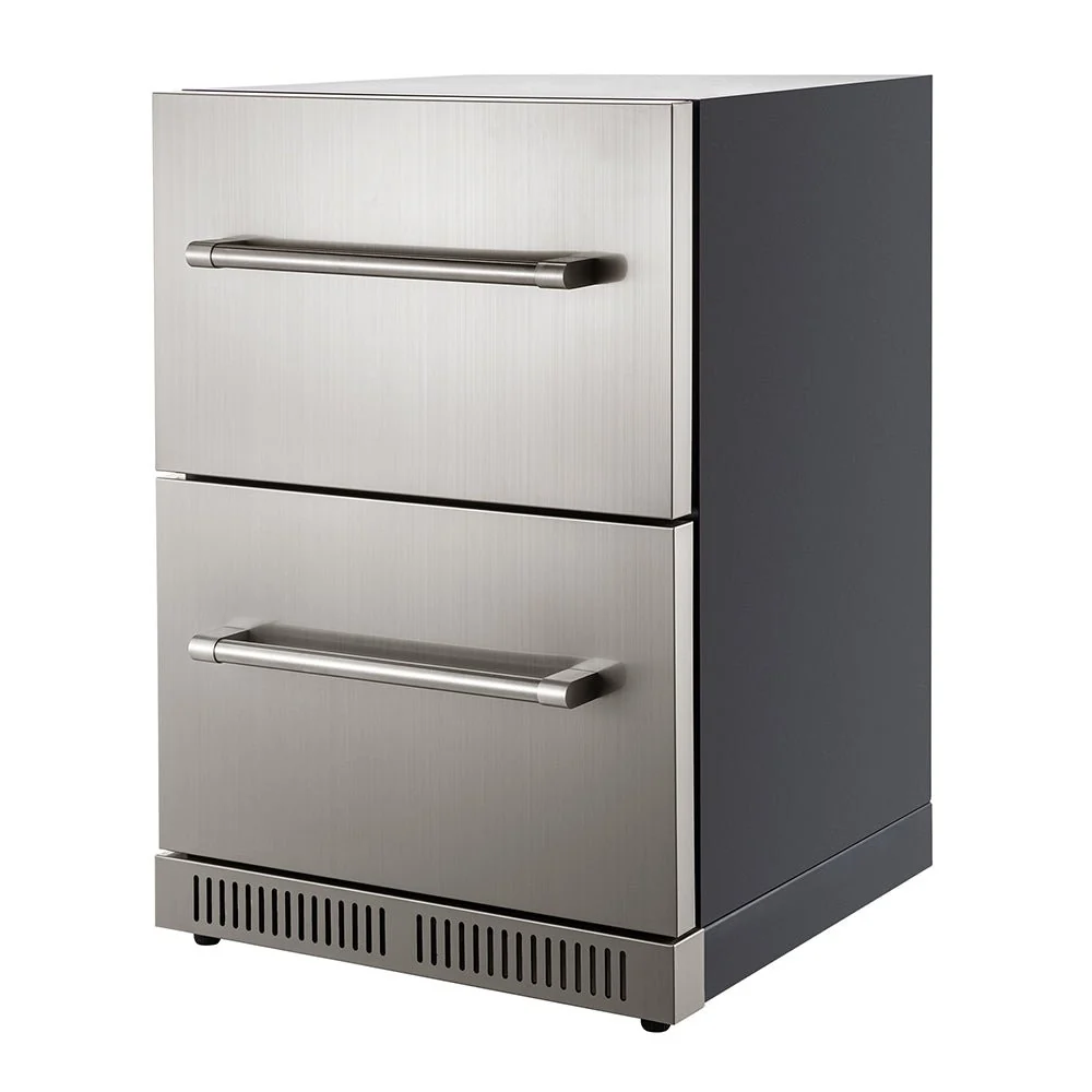 Small Double Drawer Stainless Steel Built-In Undercounter Beverage Refrigerator, 5.1 Cu.Ft. - Image 9