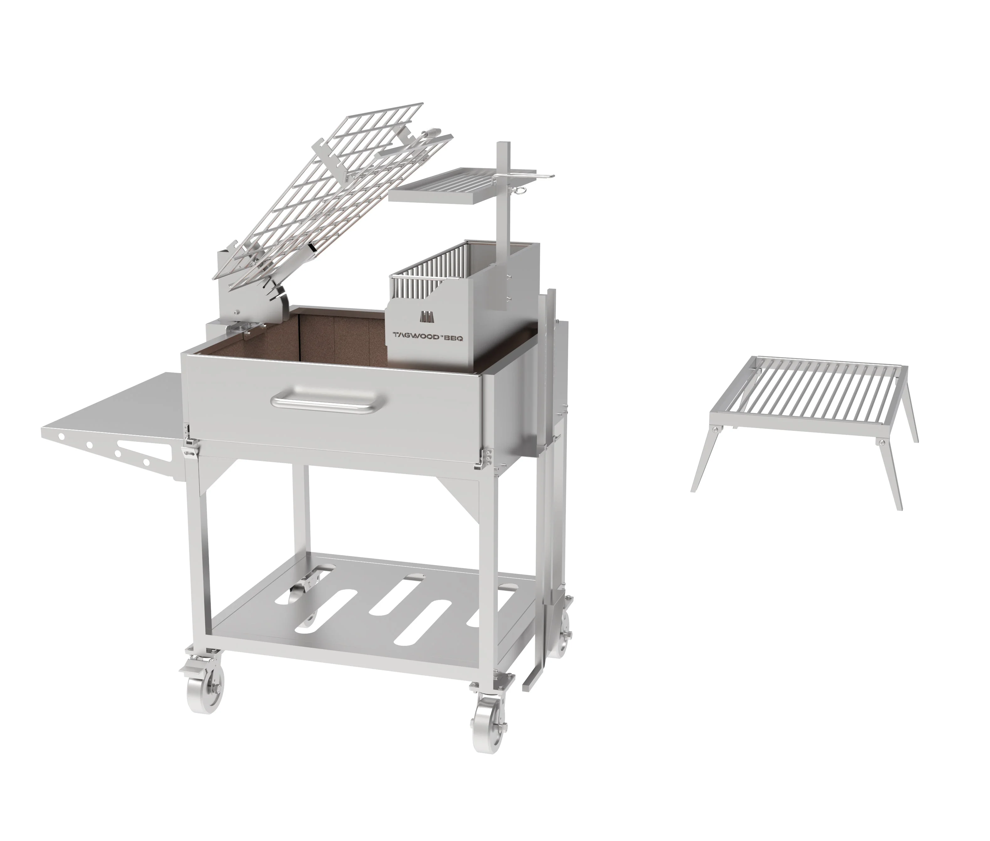 Tagwood BBQ Argentine Clamp Grill with firebox | BBQ33SS -- - Image 16