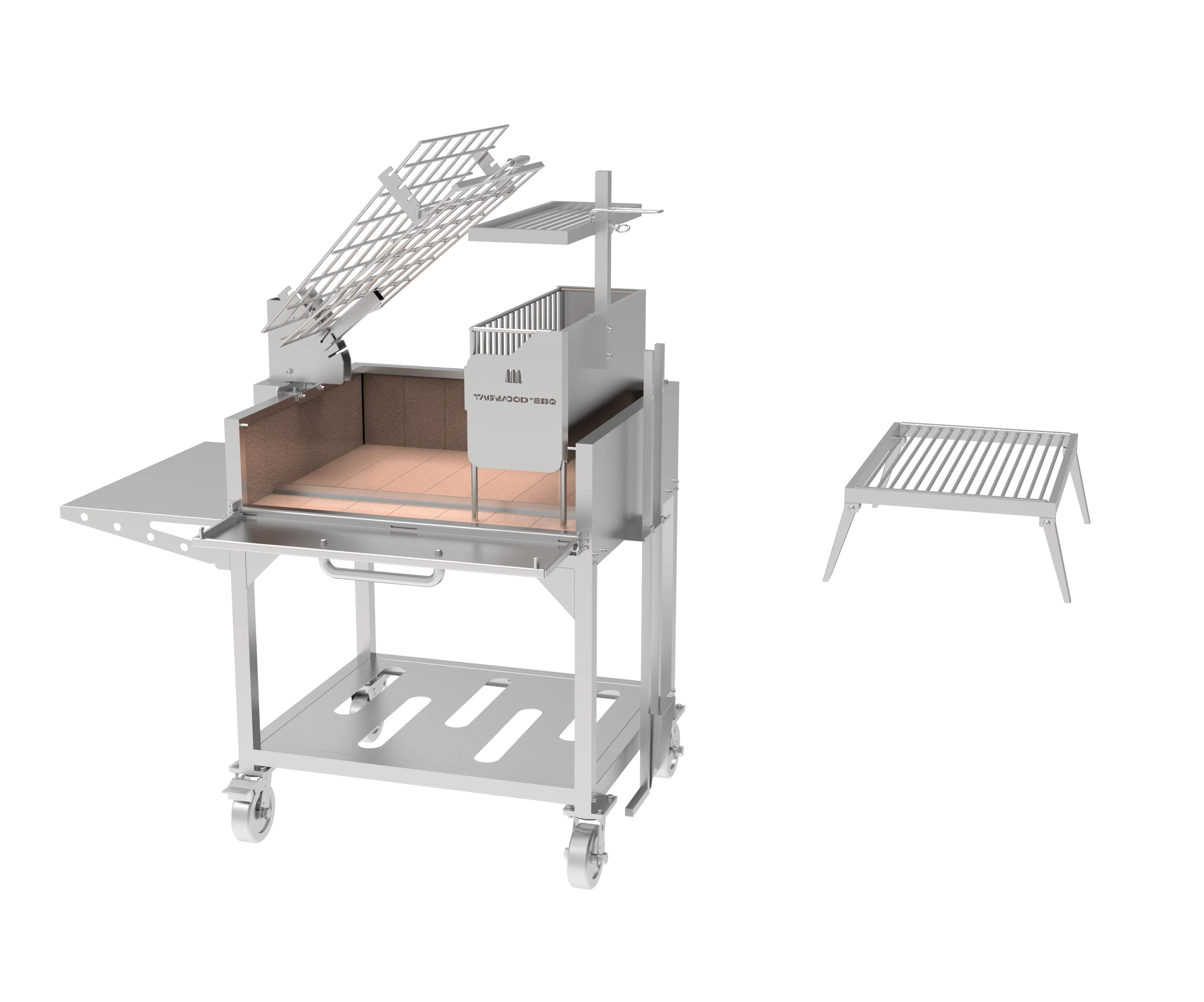 Tagwood BBQ Argentine Clamp Grill with firebox | BBQ33SS -- - Image 17