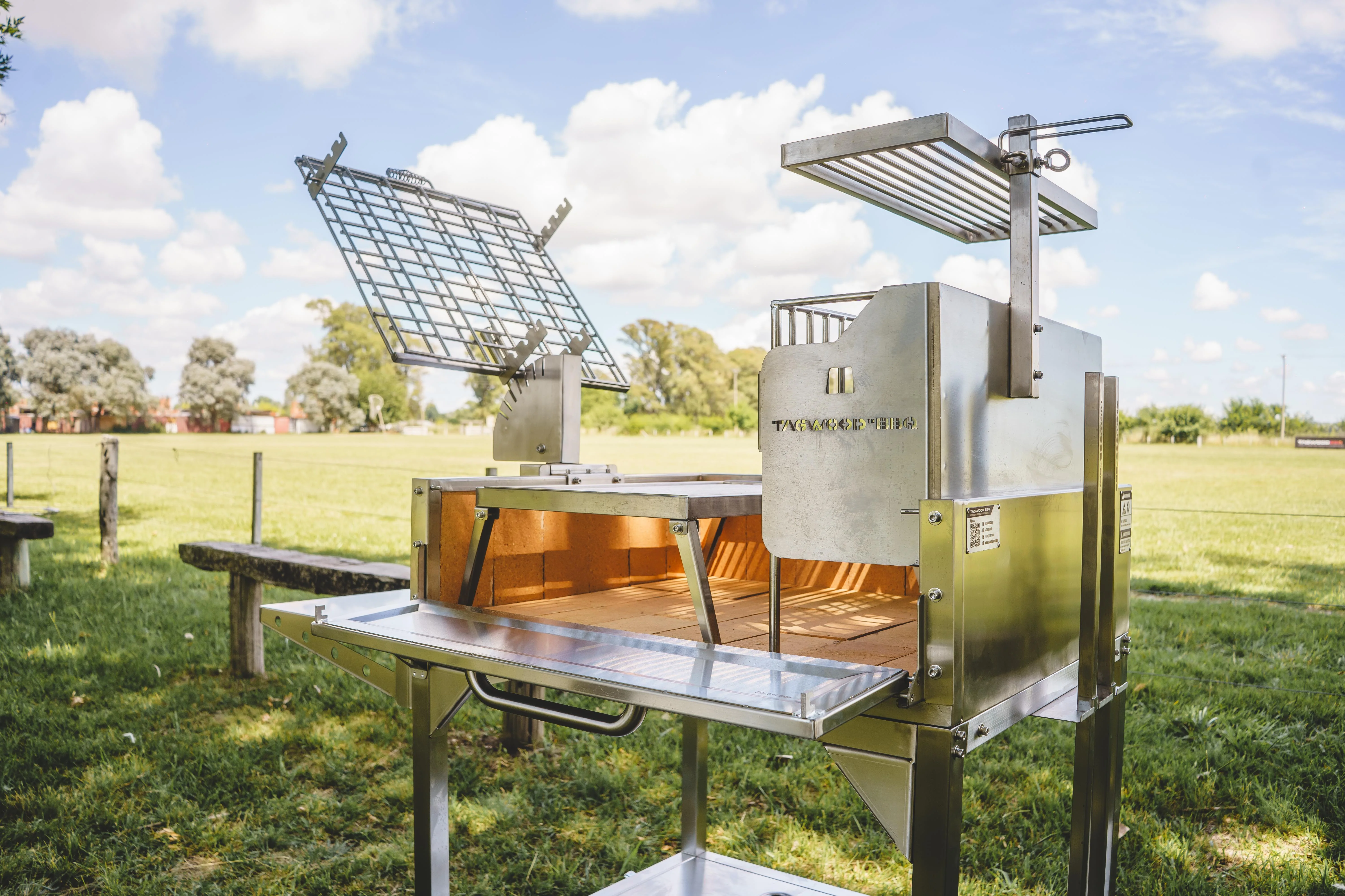 Tagwood BBQ Argentine Clamp Grill with firebox | BBQ33SS -- - Image 19