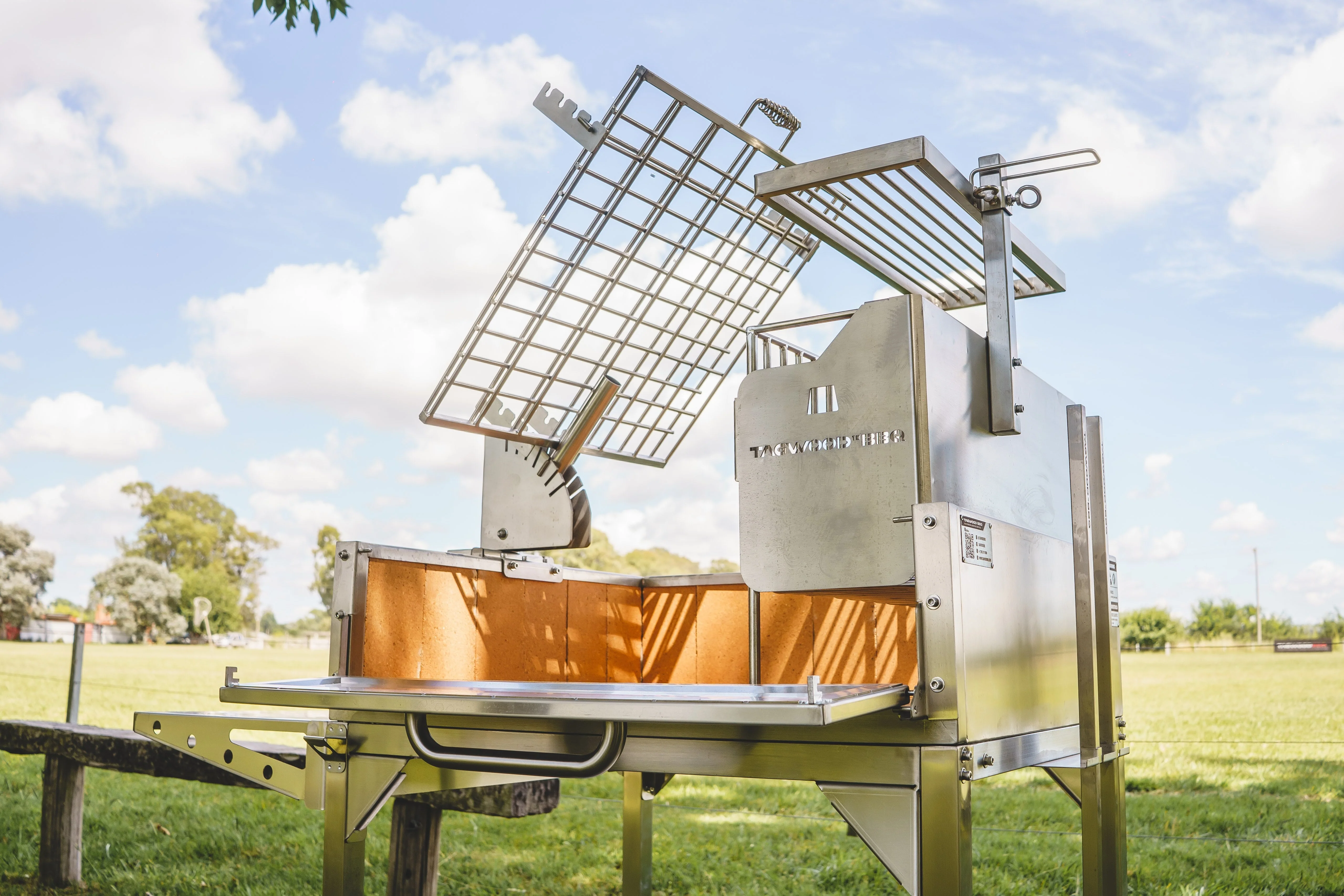 Tagwood BBQ Argentine Clamp Grill with firebox | BBQ33SS -- - Image 9