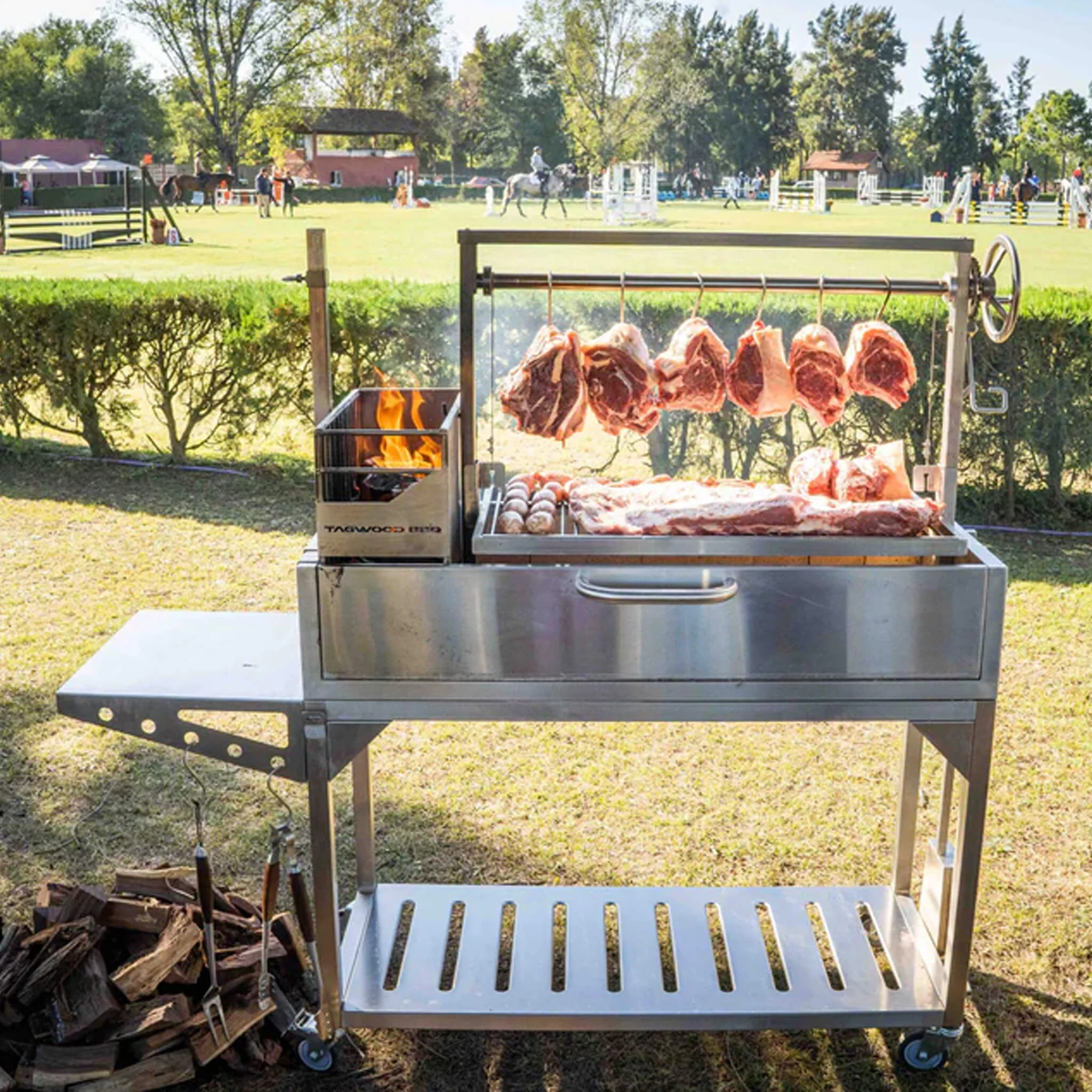 Tagwood BBQ Argentine Santa Maria Wood Fire And Charcoal Gaucho Grill [BBQ03SS] - Image 4
