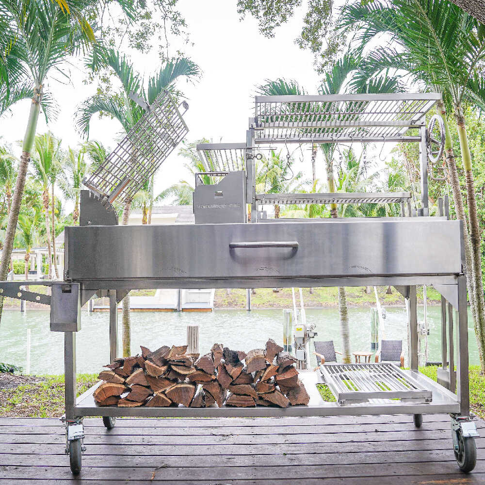 Tagwood BBQ Argentine Santa Maria Wood Fire & Charcoal Gaucho Grill, 91" [BBQ26SS] - Image 3
