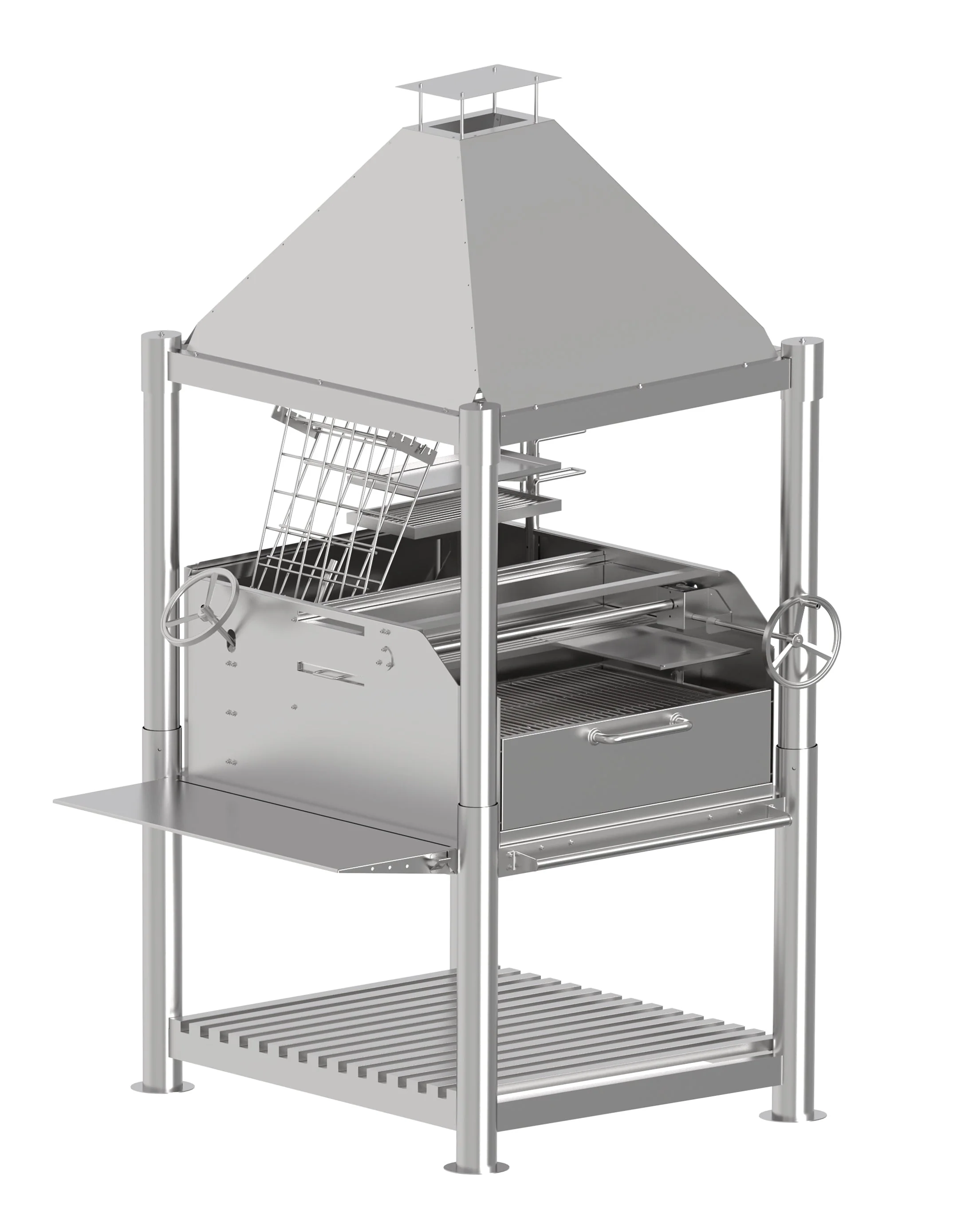 Tagwood BBQ Argentine Santa Maria Wood Fire & Charcoal Gaucho Grill all Stainless Steel | BBQ12SS - Image 10