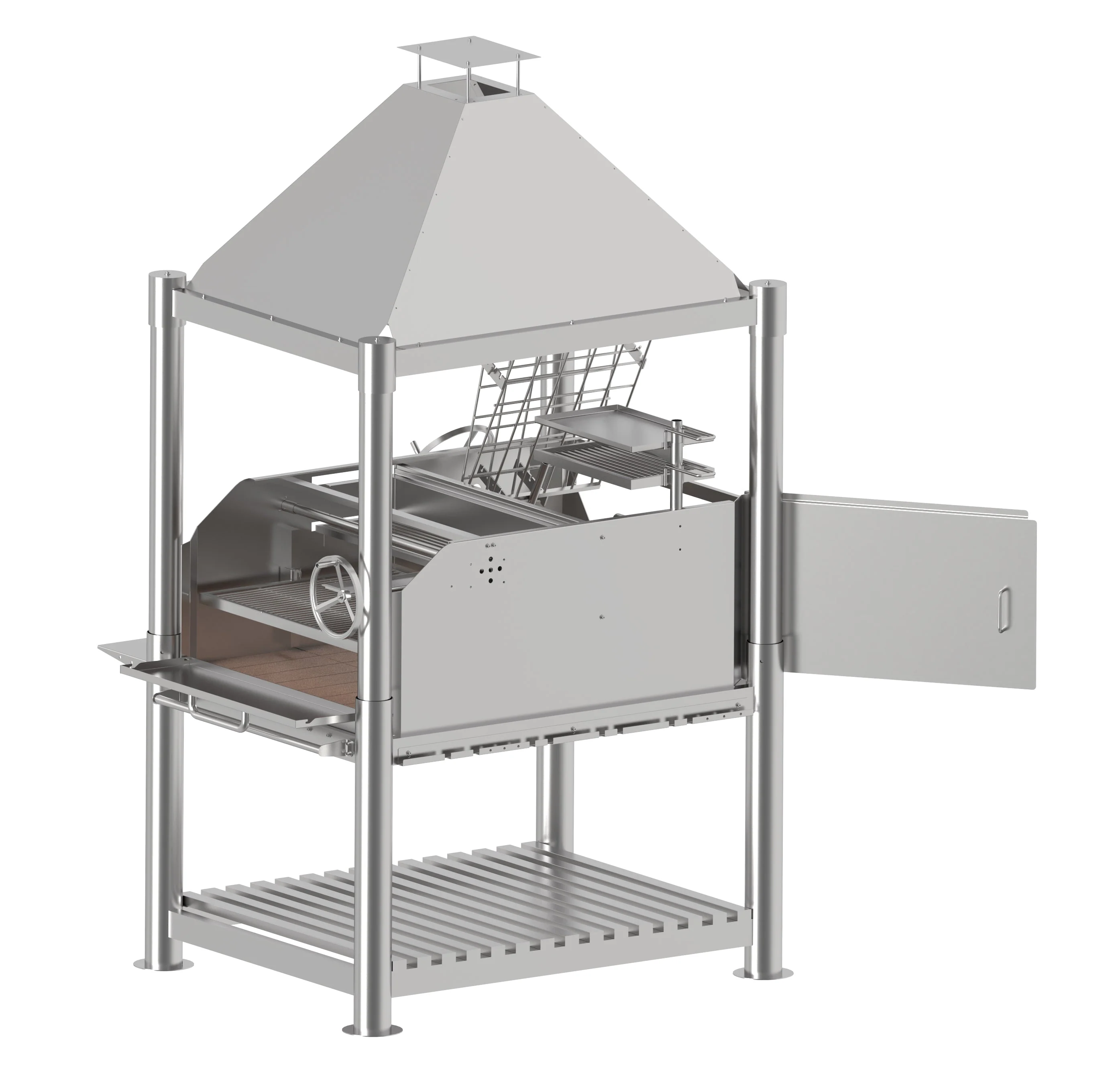 Tagwood BBQ Argentine Santa Maria Wood Fire & Charcoal Gaucho Grill all Stainless Steel | BBQ12SS - Image 13