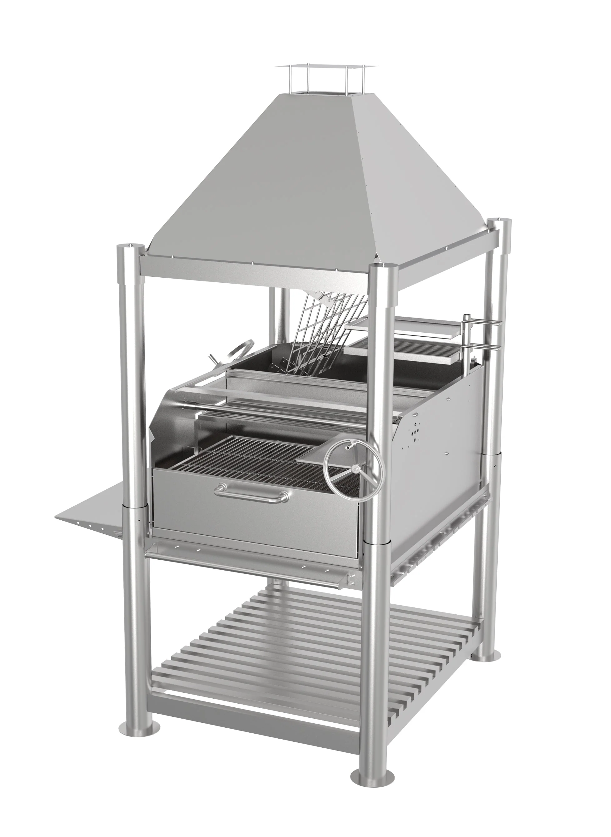 Tagwood BBQ Argentine Santa Maria Wood Fire & Charcoal Gaucho Grill all Stainless Steel | BBQ12SS - Image 8