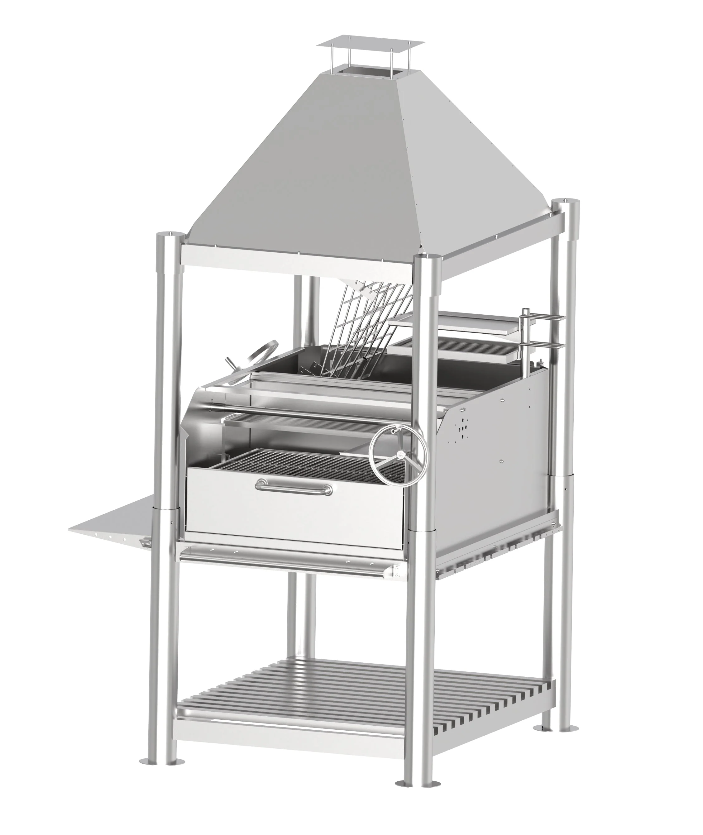 Tagwood BBQ Argentine Santa Maria Wood Fire & Charcoal Gaucho Grill all Stainless Steel | BBQ12SS - Image 9