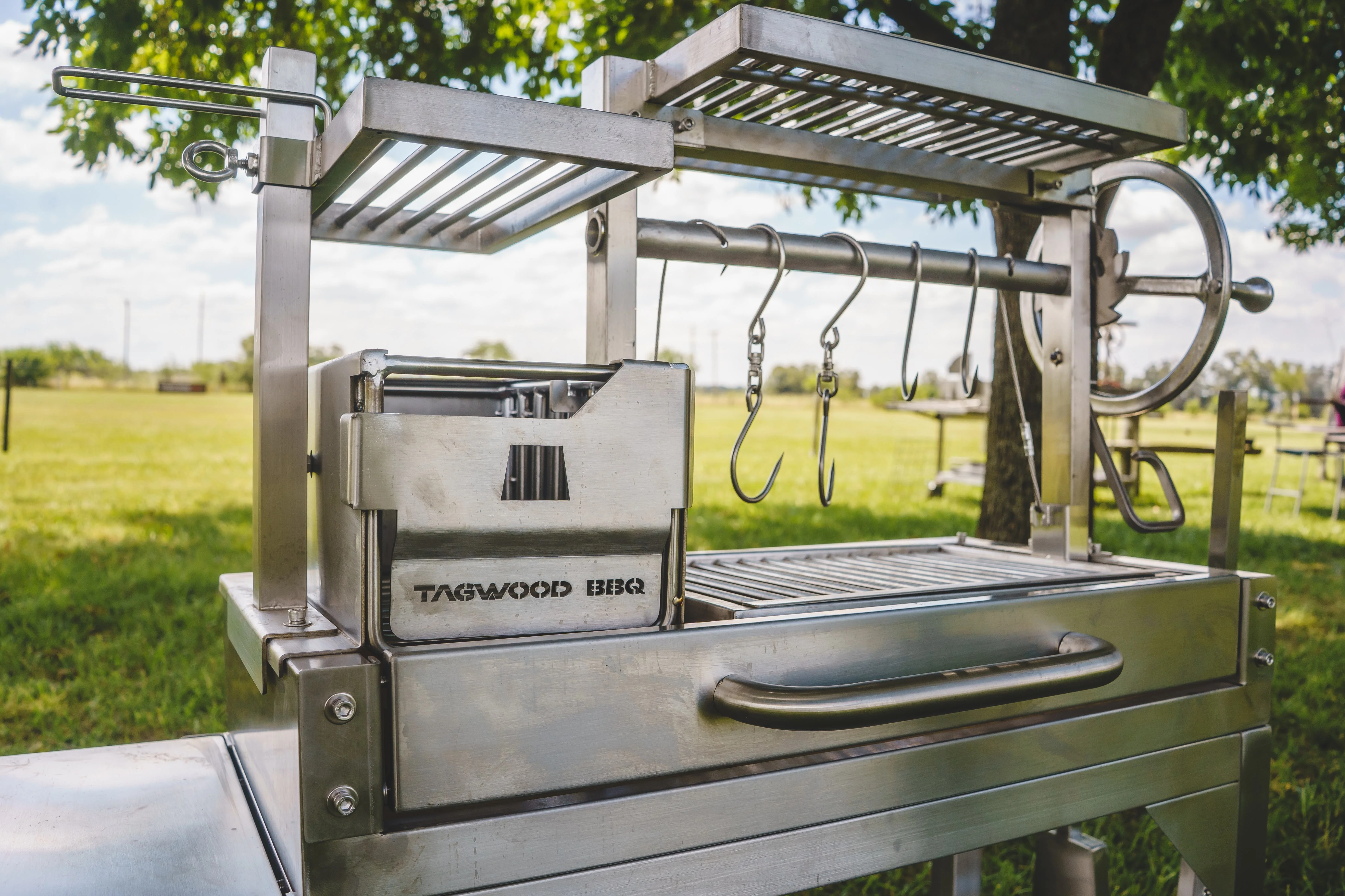 Tagwood BBQ Argentine Santa Maria Wood Fire & Charcoal Gaucho Grill | BBQ03SS MINI - - Image 11