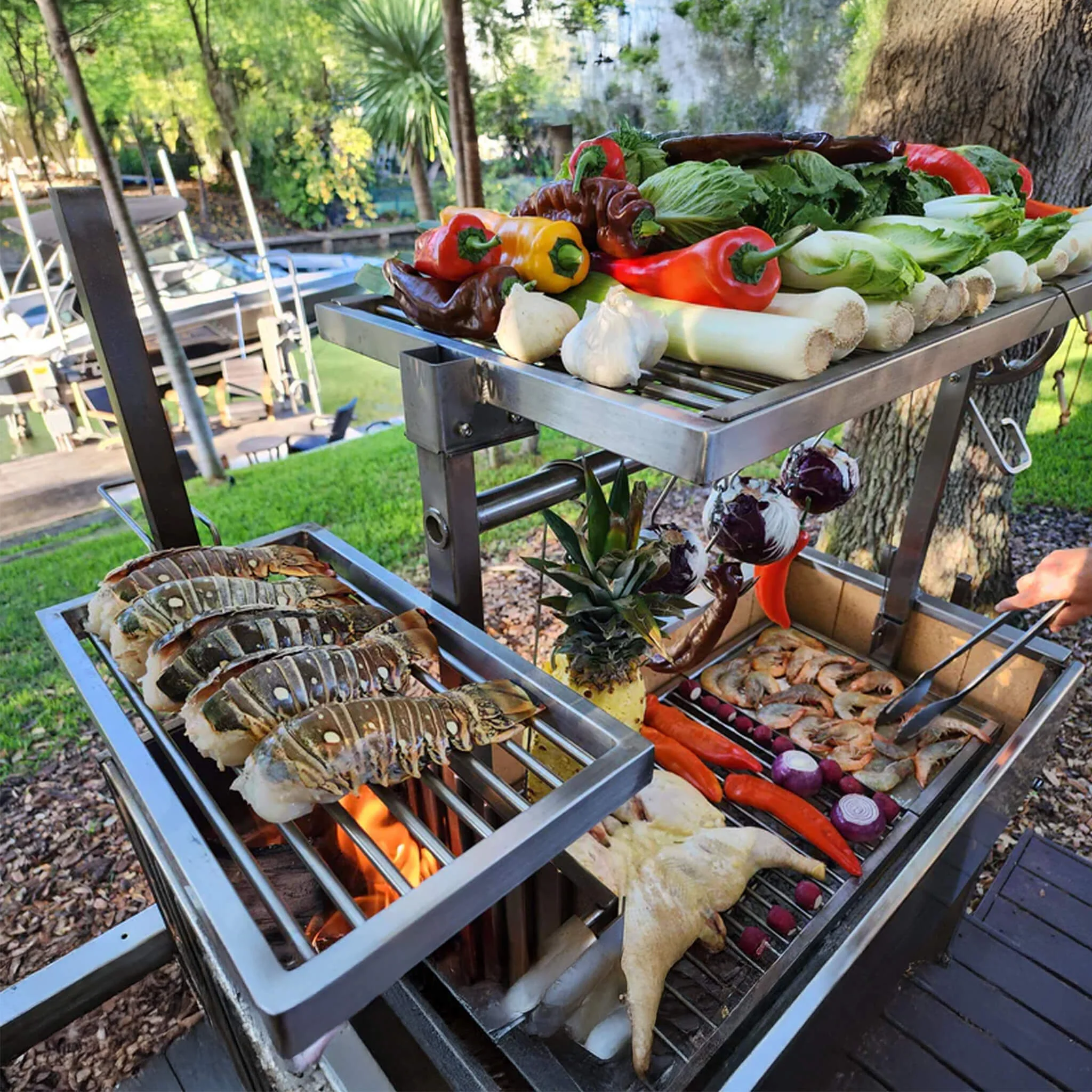Tagwood BBQ Argentine Santa Maria Wood Fire & Charcoal Gaucho Grill [BBQ06SS] - Image 7