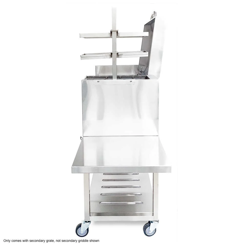 Tagwood BBQ Argentine Santa Maria Wood Fire & Charcoal Gaucho Grill With Top Lid [BBQ01SS] - Image 7